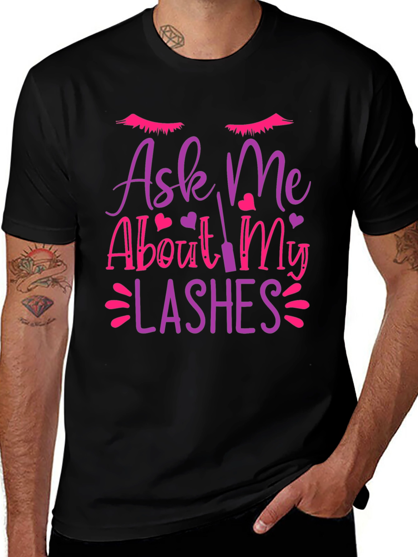 Ask Me About My Lashes Graphic T-Shirt