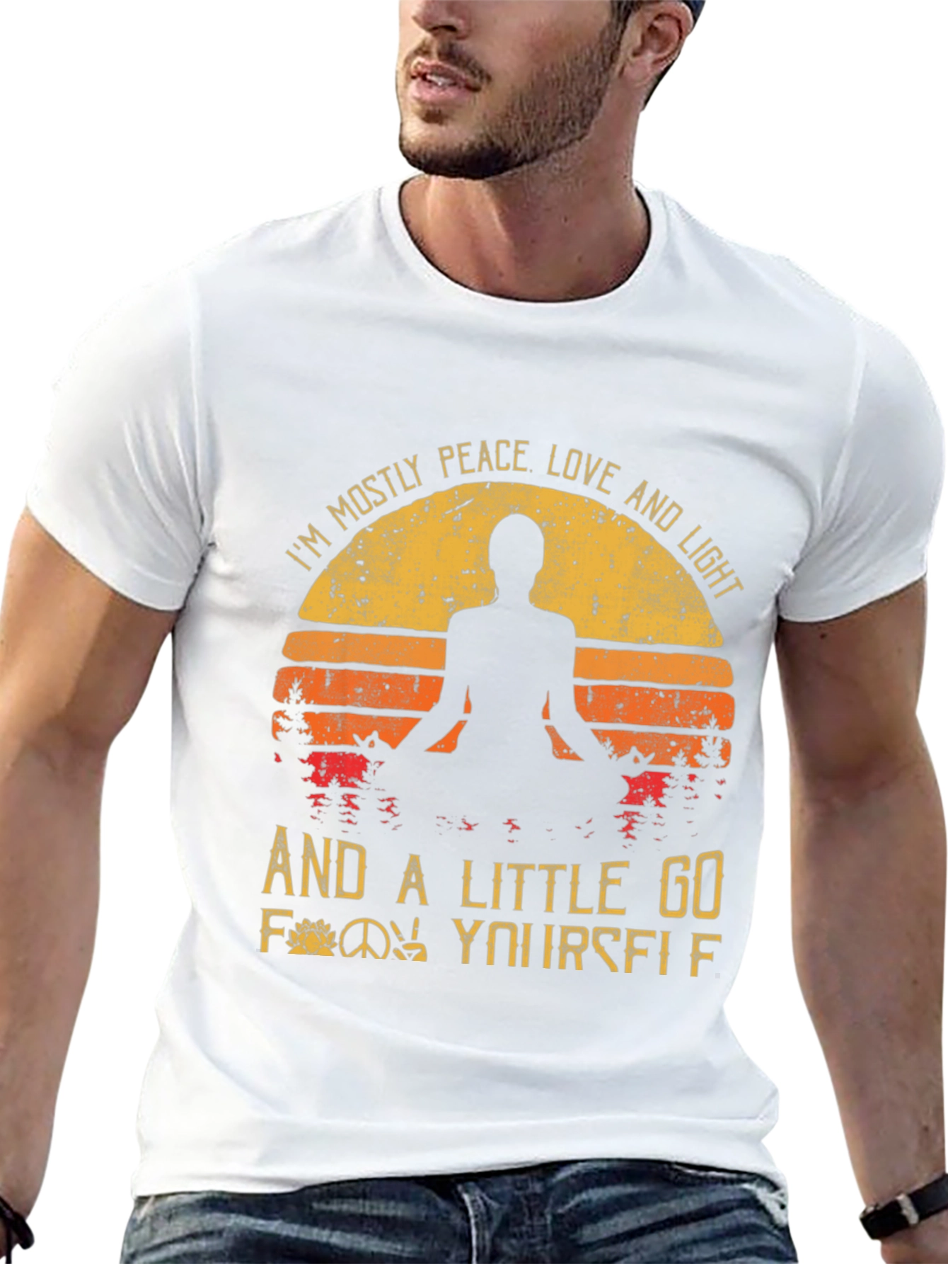 Peace Love Light Graphic T-Shirt - Yoga Inspired