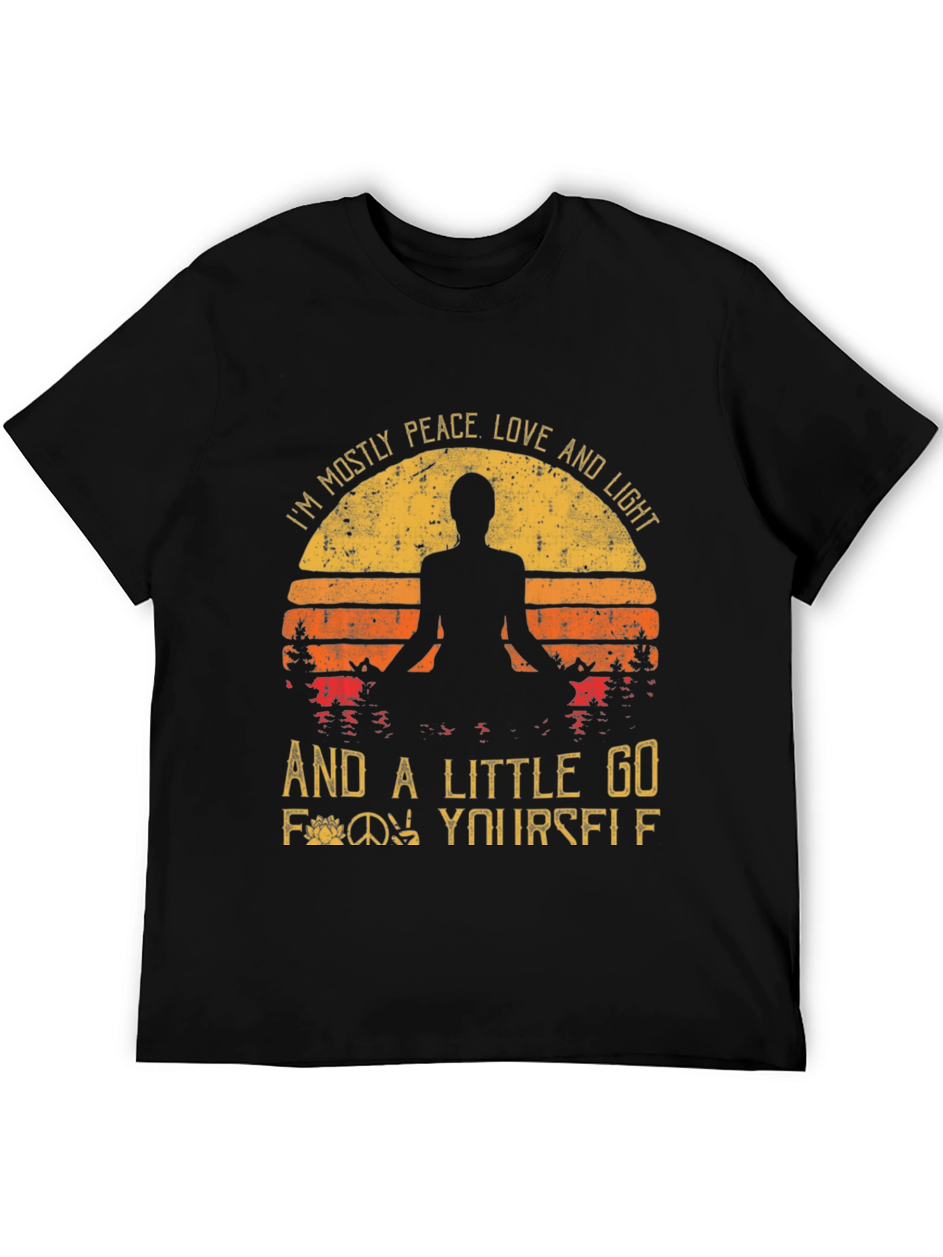 Peace Love Light Graphic T-Shirt - Yoga Inspired