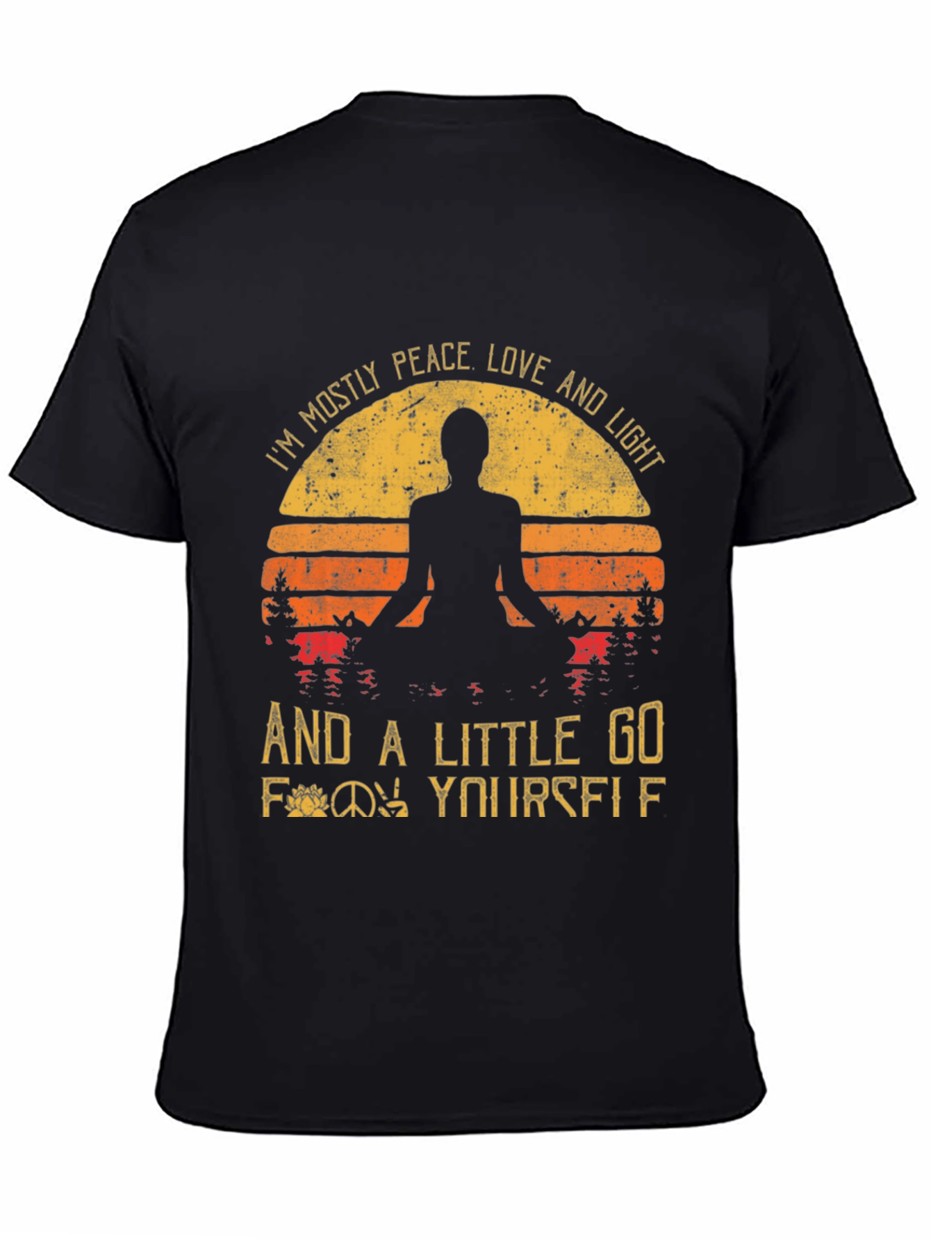 Peace Love Light Graphic T-Shirt - Yoga Inspired