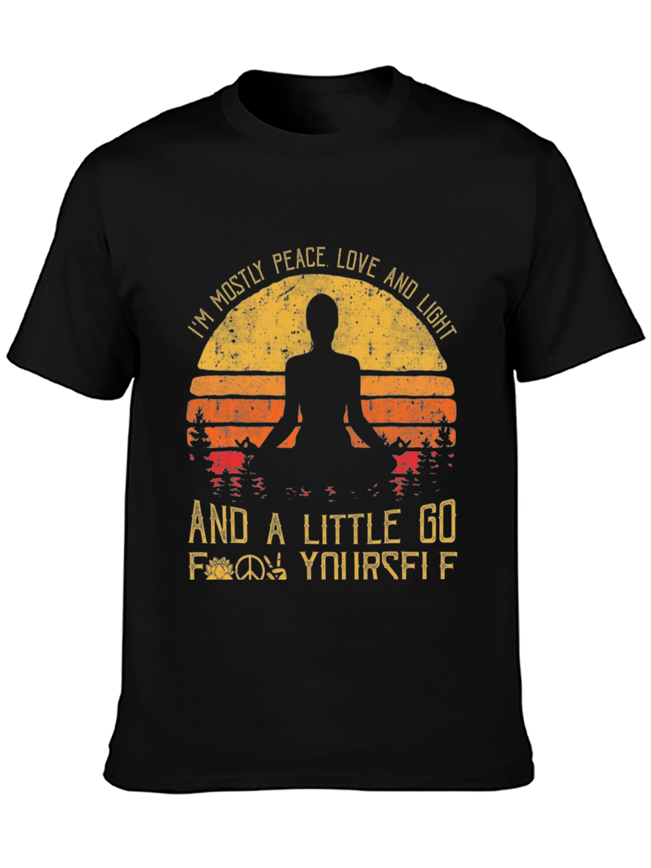 Peace Love Light Graphic T-Shirt - Yoga Inspired