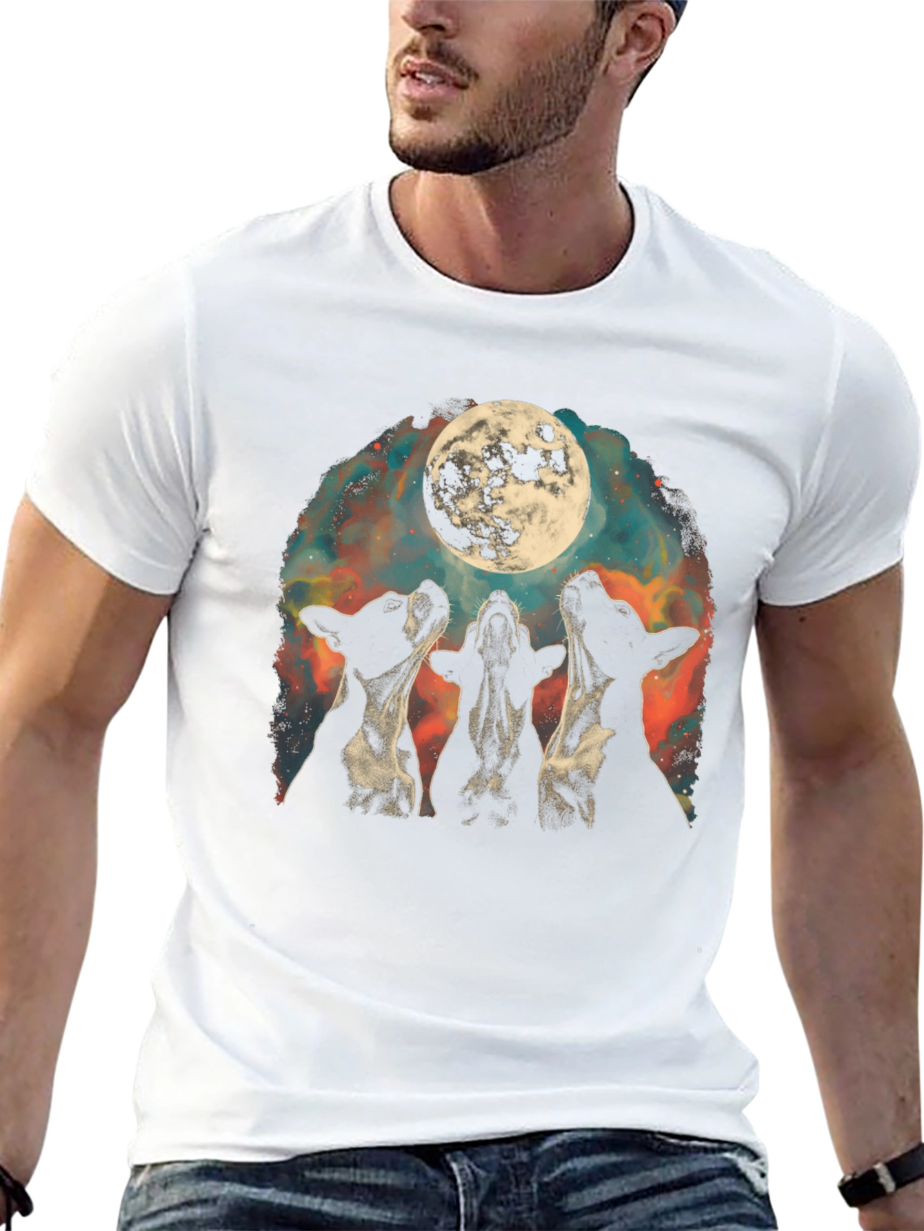 Moon Howl Dog Graphic Tee