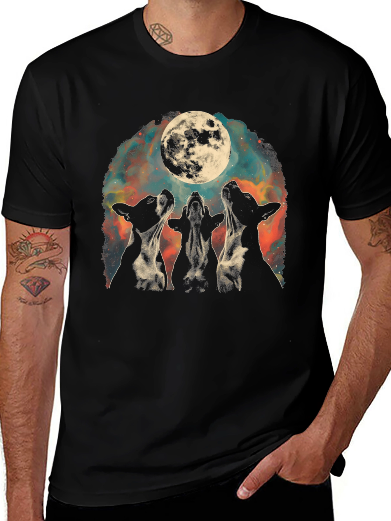 Moon Howl Dog Graphic Tee