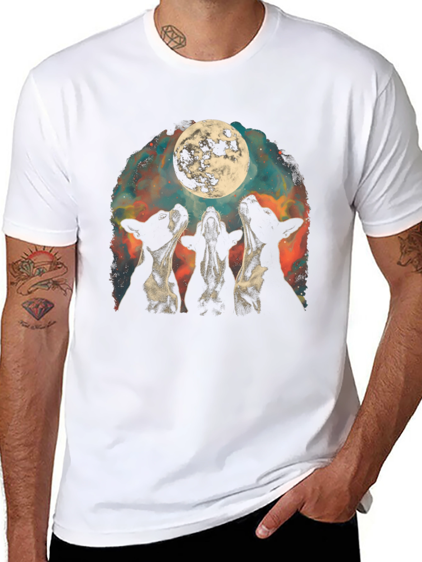 Moon Howl Dog Graphic Tee