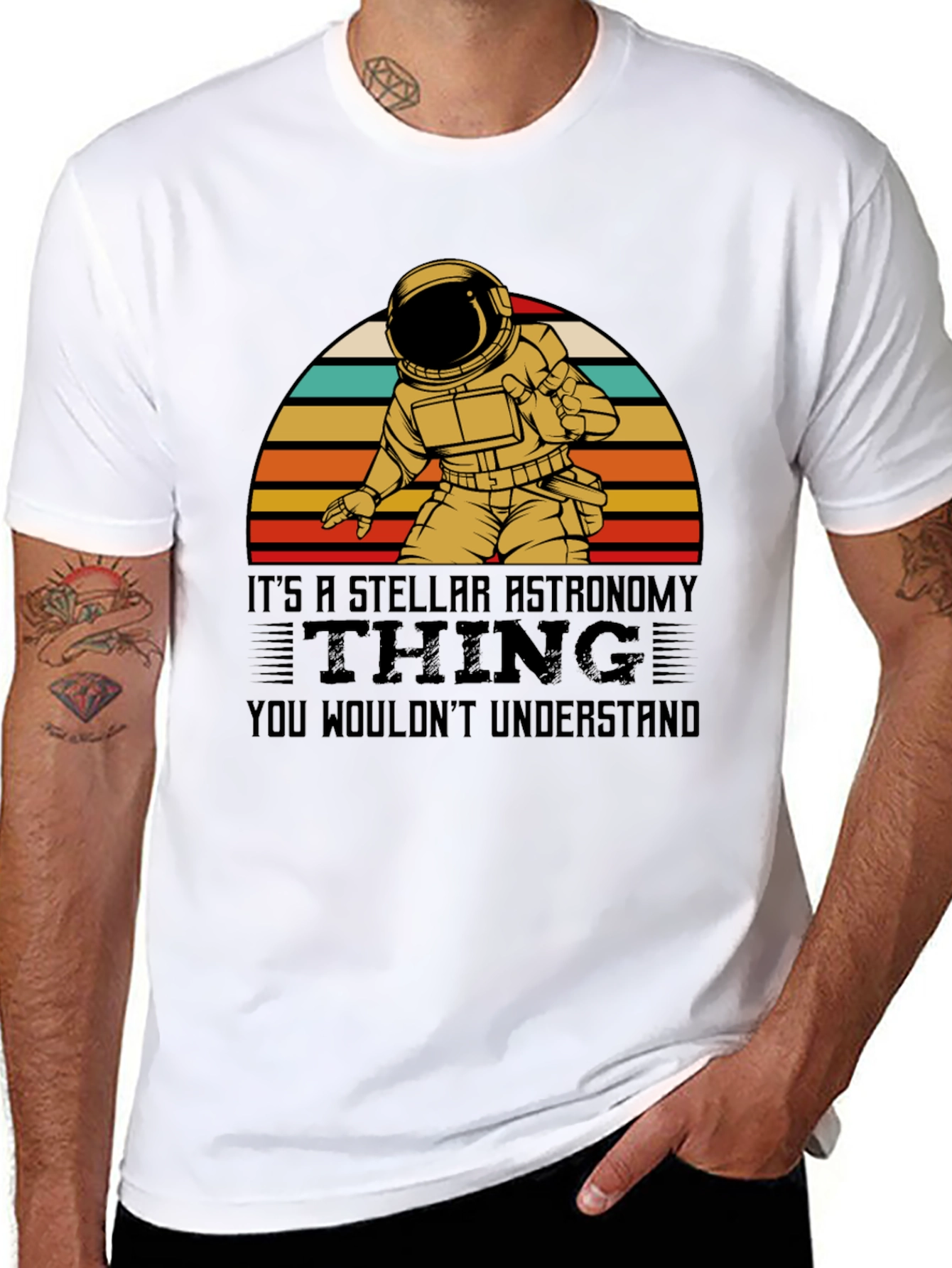 Stellar Astronomy T-Shirt - Astronaut Design