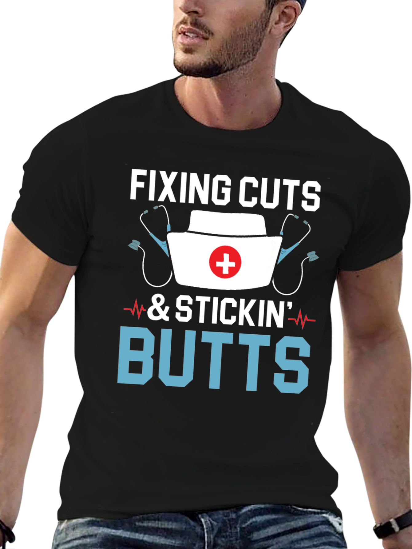 Fixing Cuts and Stickin Butts Graphic Tee