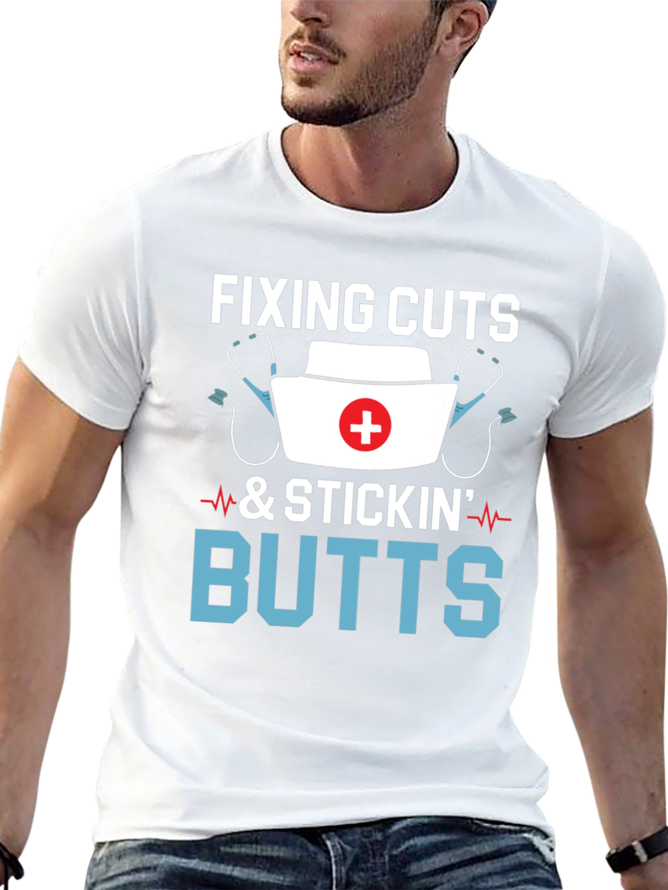 Fixing Cuts and Stickin Butts Graphic Tee