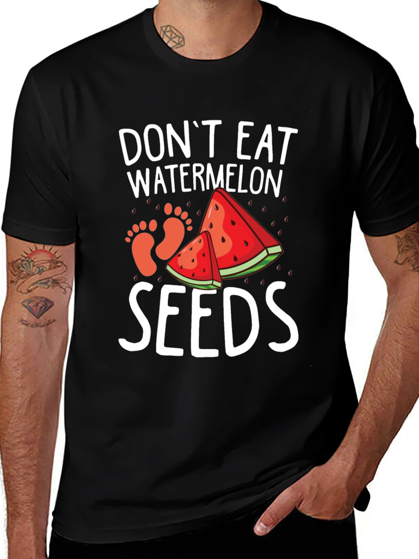 Dont Eat Watermelon Seeds Funny Pregnancy Tee