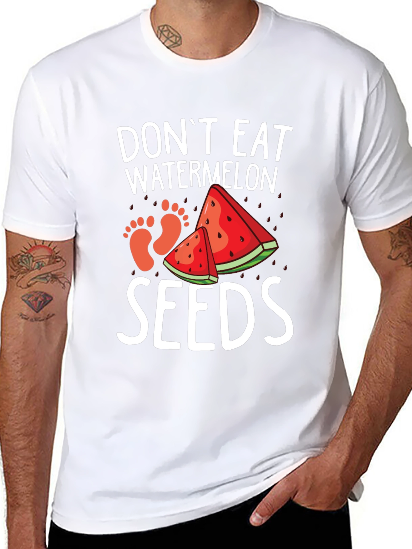 Dont Eat Watermelon Seeds Funny Pregnancy Tee