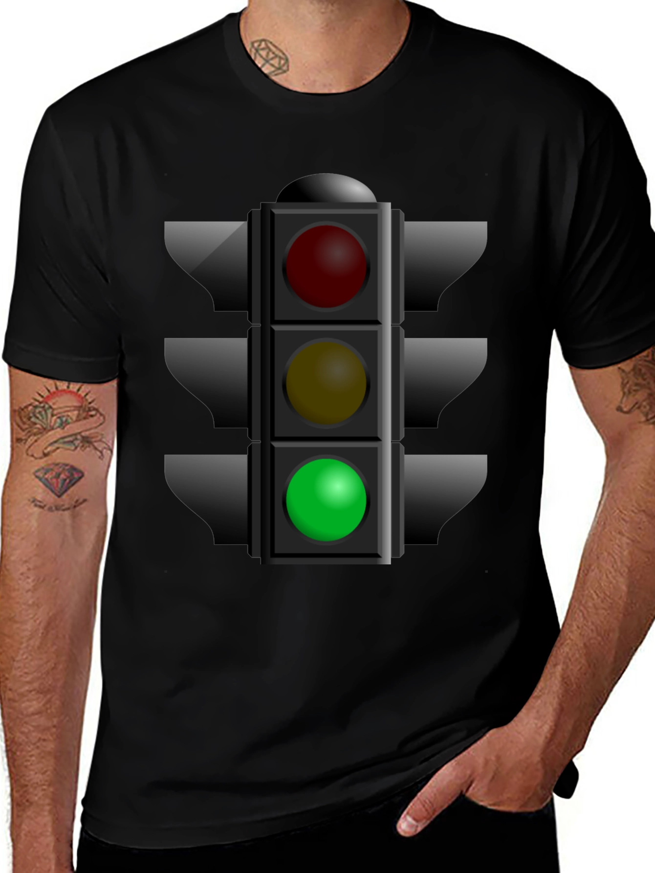 Traffic Light Graphic Tee - Stoplight Shirt