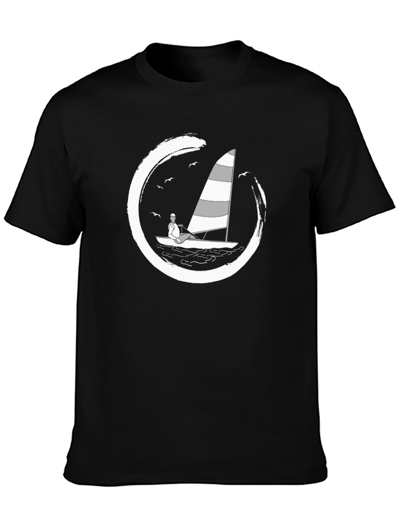Sailboat Graphic Tee - Zen Circle Design