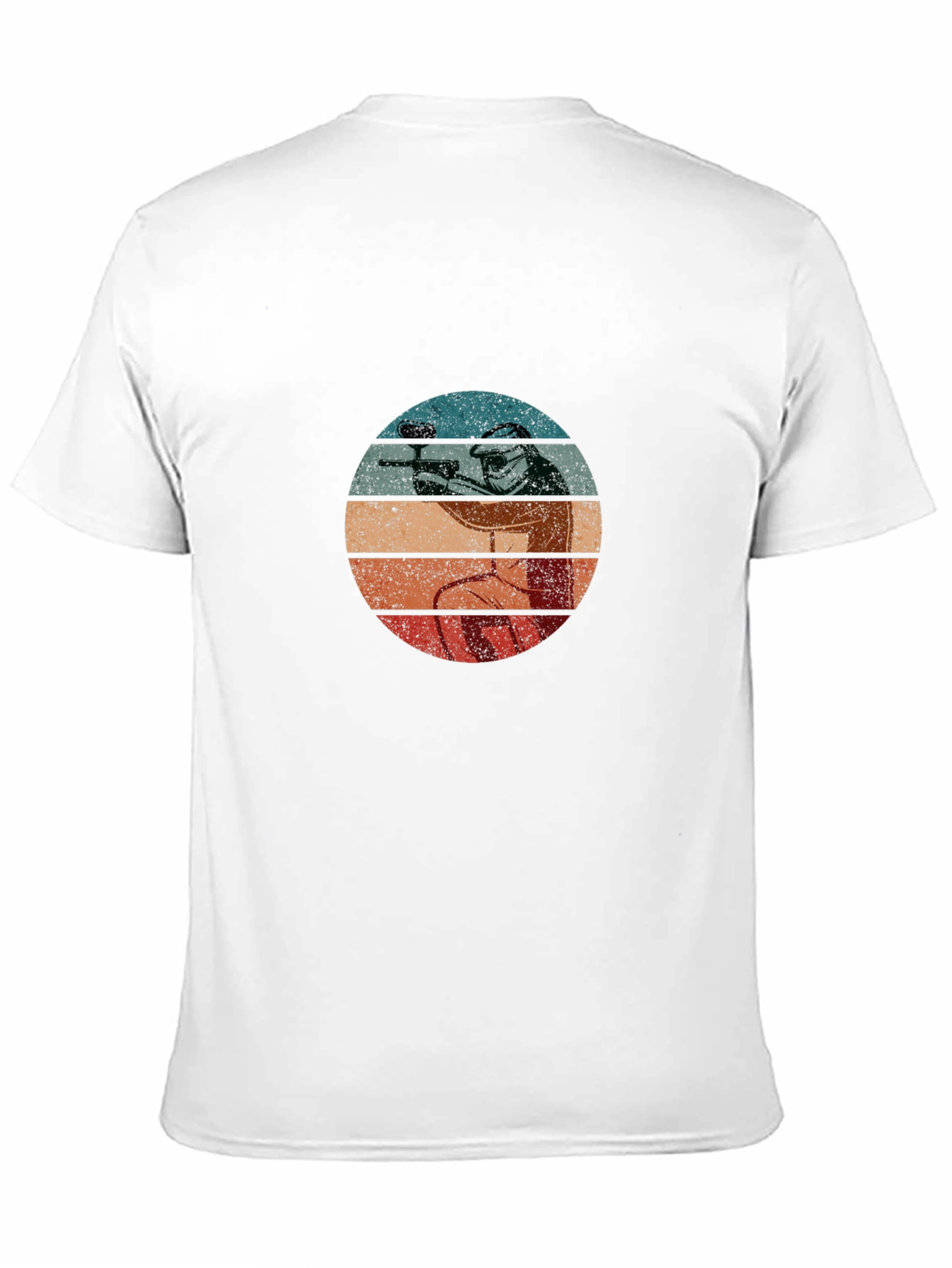 Paintball Player Retro T-Shirt - Black