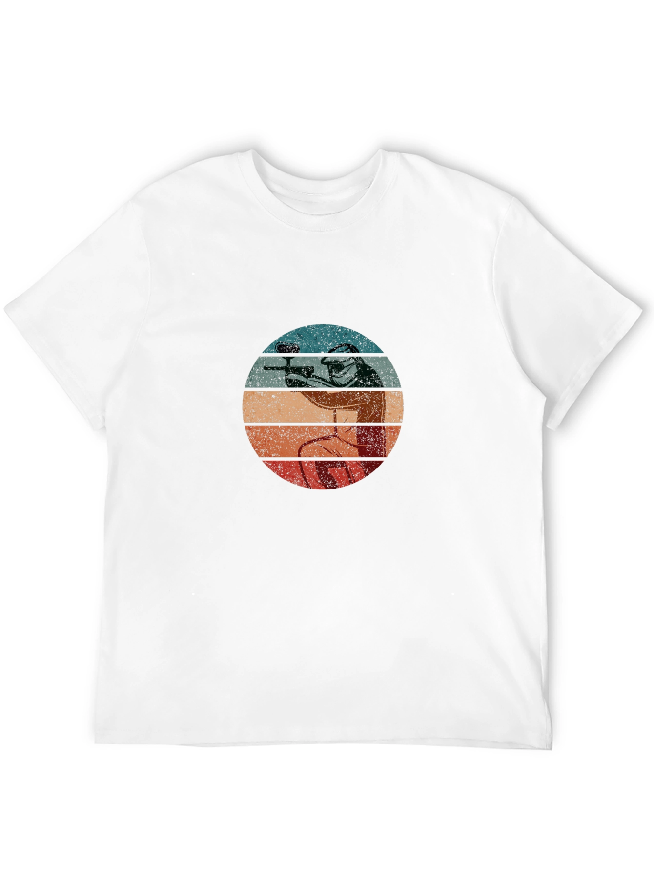 Paintball Player Retro T-Shirt - Black