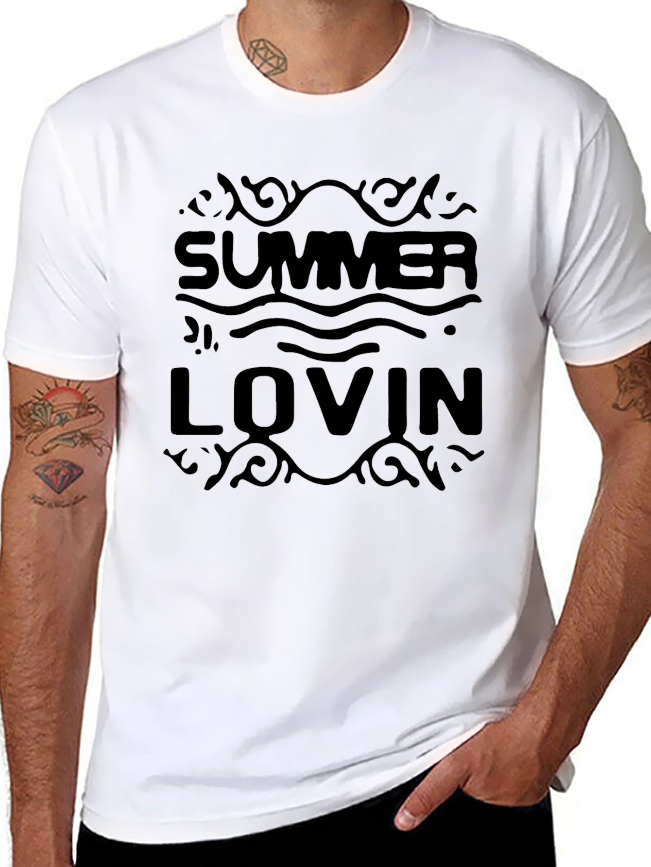 Summer Lovin Graphic Tee - Black Casual T-Shirt