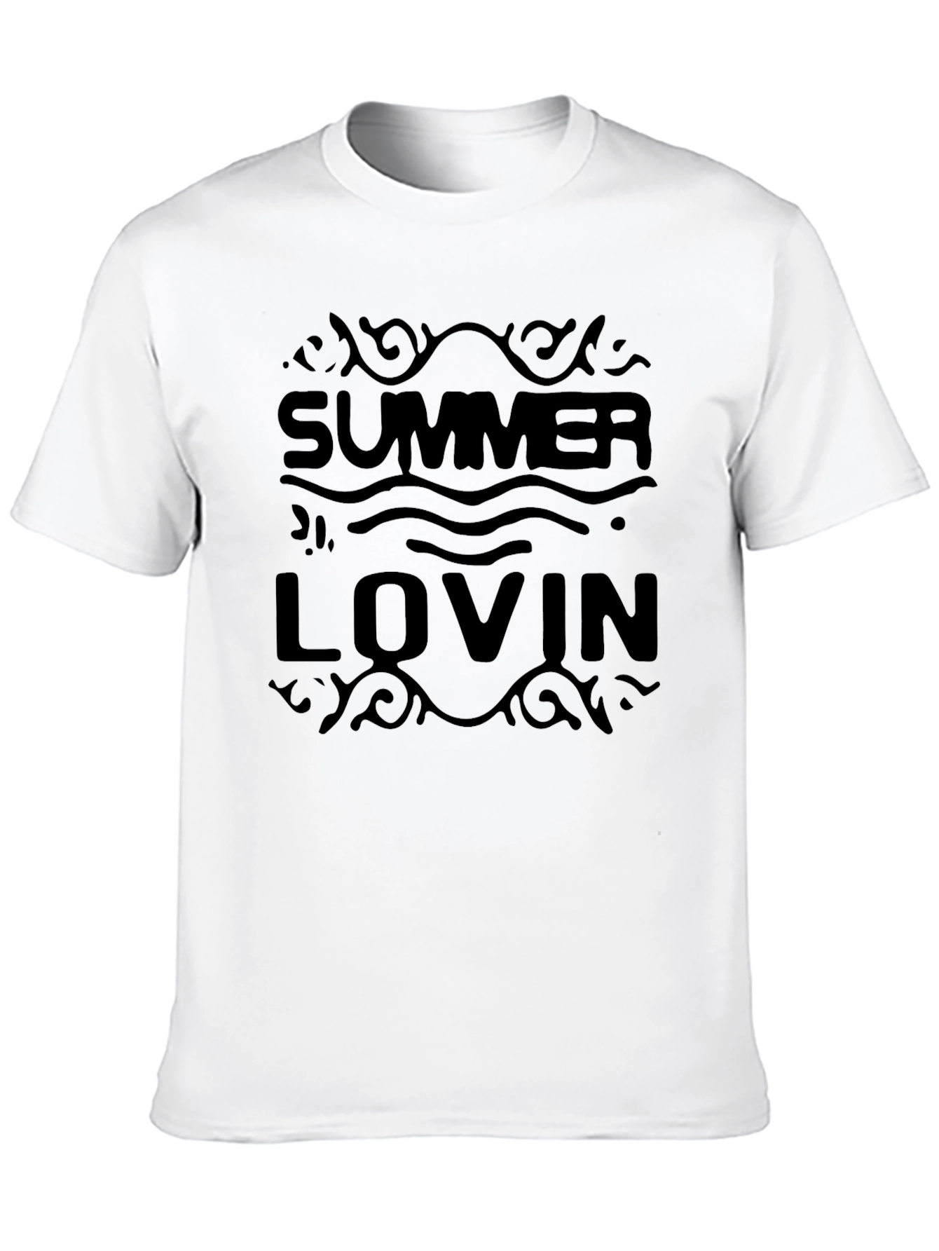 Summer Lovin Graphic Tee - Black Casual T-Shirt