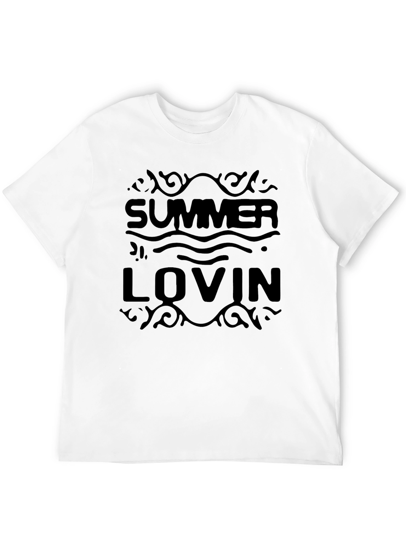 Summer Lovin Graphic Tee - Black Casual T-Shirt