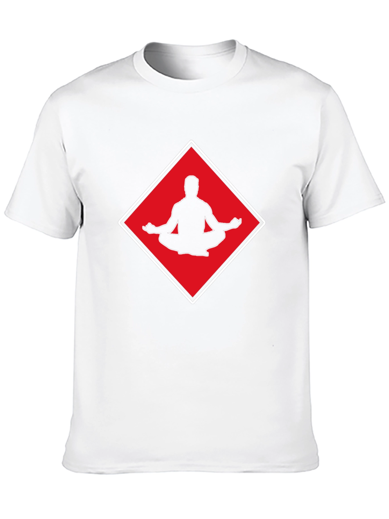 Meditate T-Shirt: Red Diamond Yoga Design
