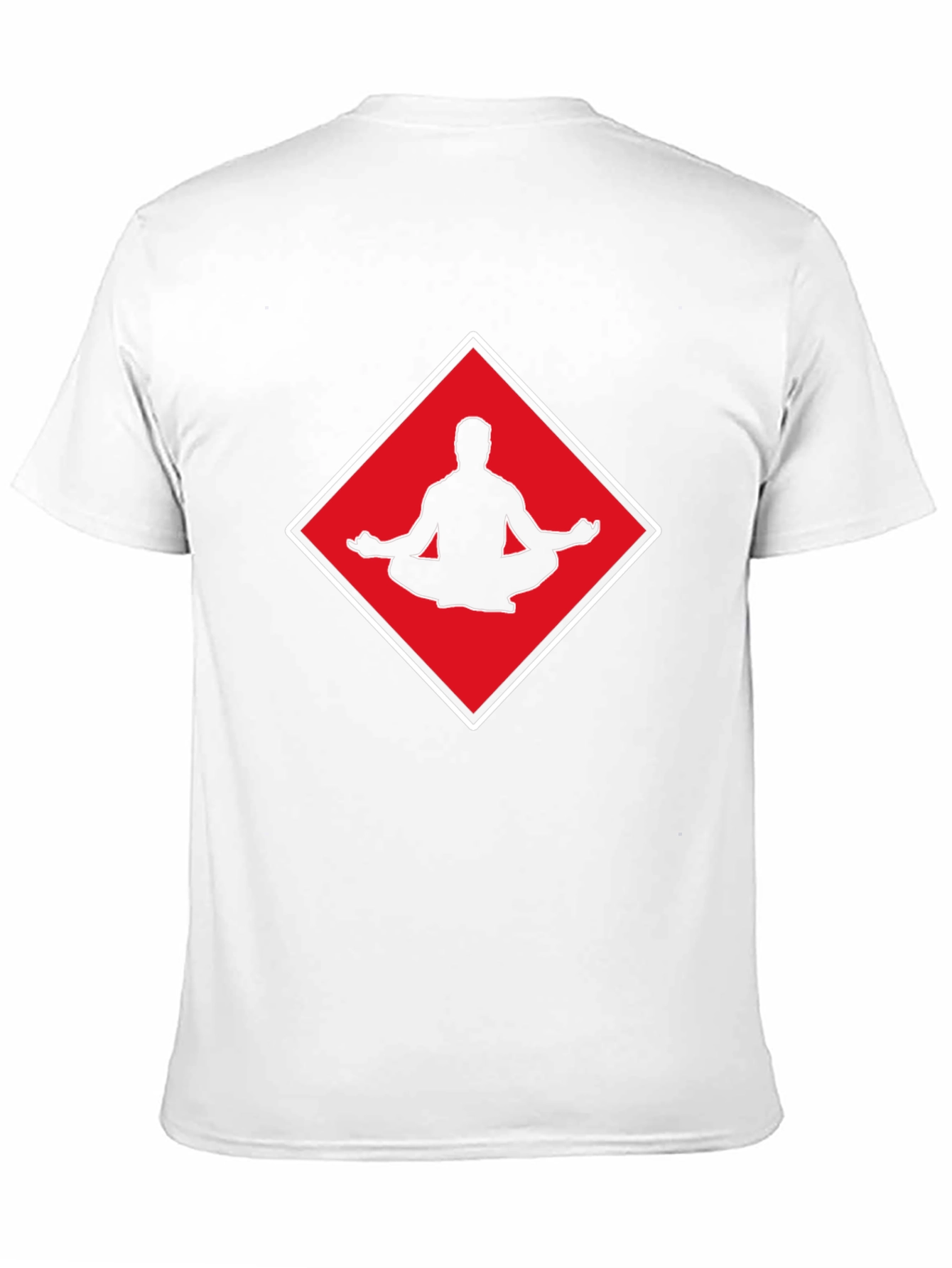 Meditate T-Shirt: Red Diamond Yoga Design