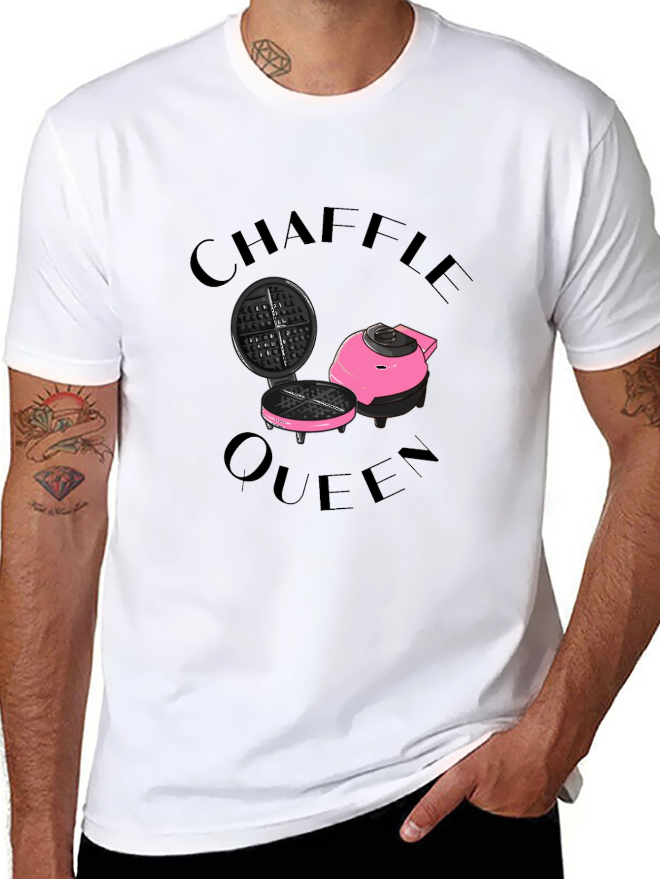 Chaffle Queen T-Shirt: Waffle Maker Graphic Tee