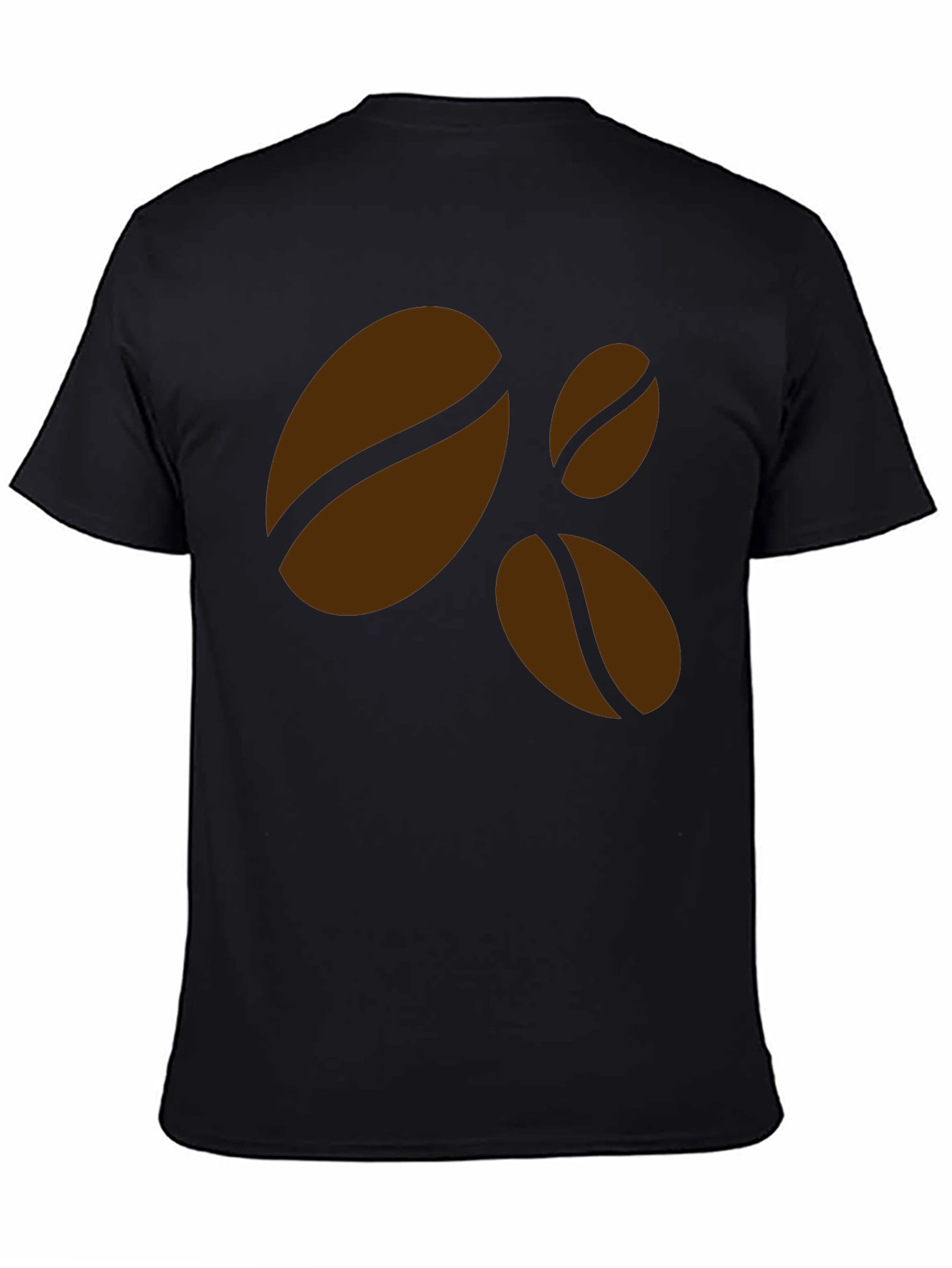 Coffee Bean Graphic Black T-Shirt - Casual Style