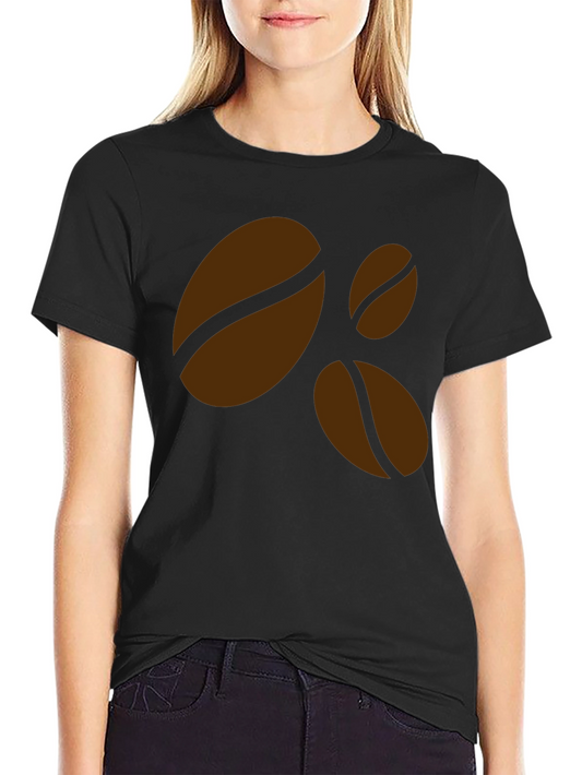 Coffee Bean Graphic Black T-Shirt - Casual Style