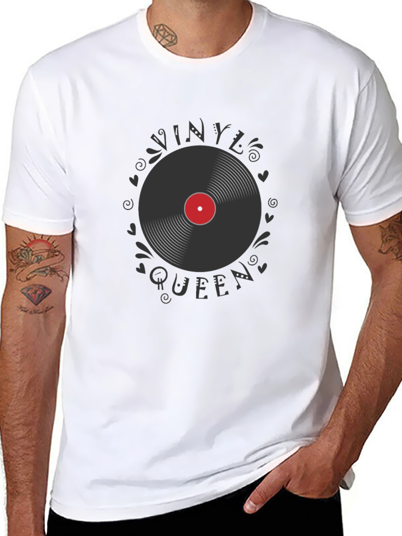 Vinyl Queen Graphic T-Shirt - Black