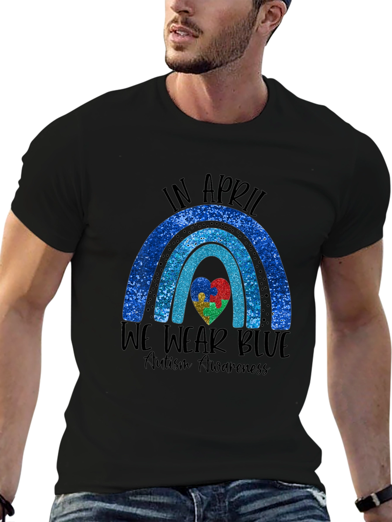 Autism Awareness T-Shirt - In April We Wear Blue