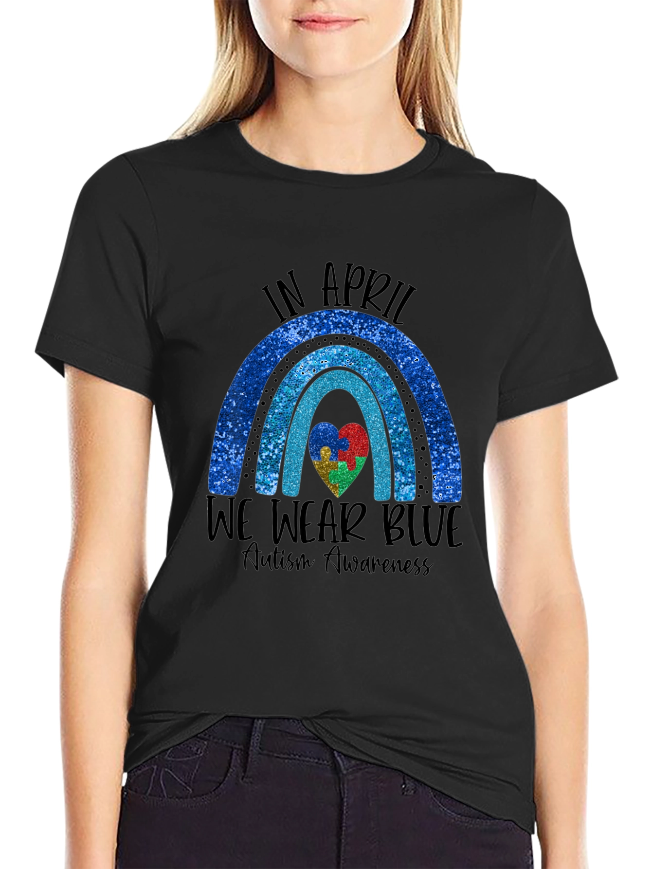Autism Awareness T-Shirt - In April We Wear Blue