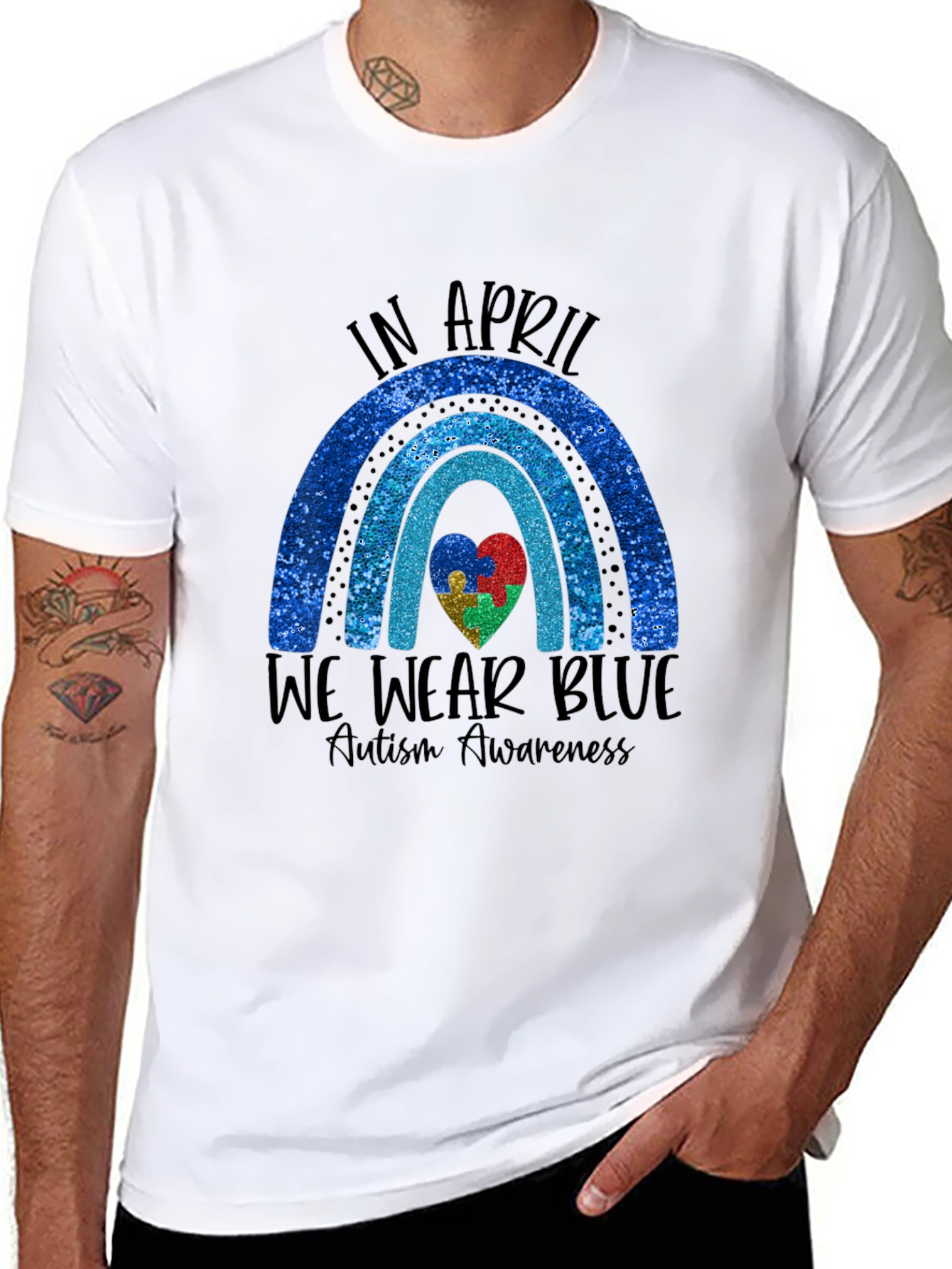 Autism Awareness T-Shirt - In April We Wear Blue