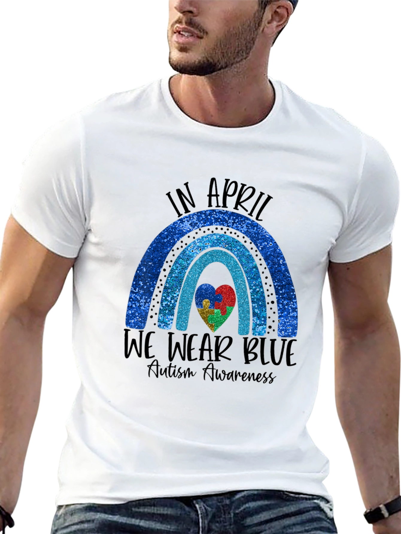 Autism Awareness T-Shirt - In April We Wear Blue