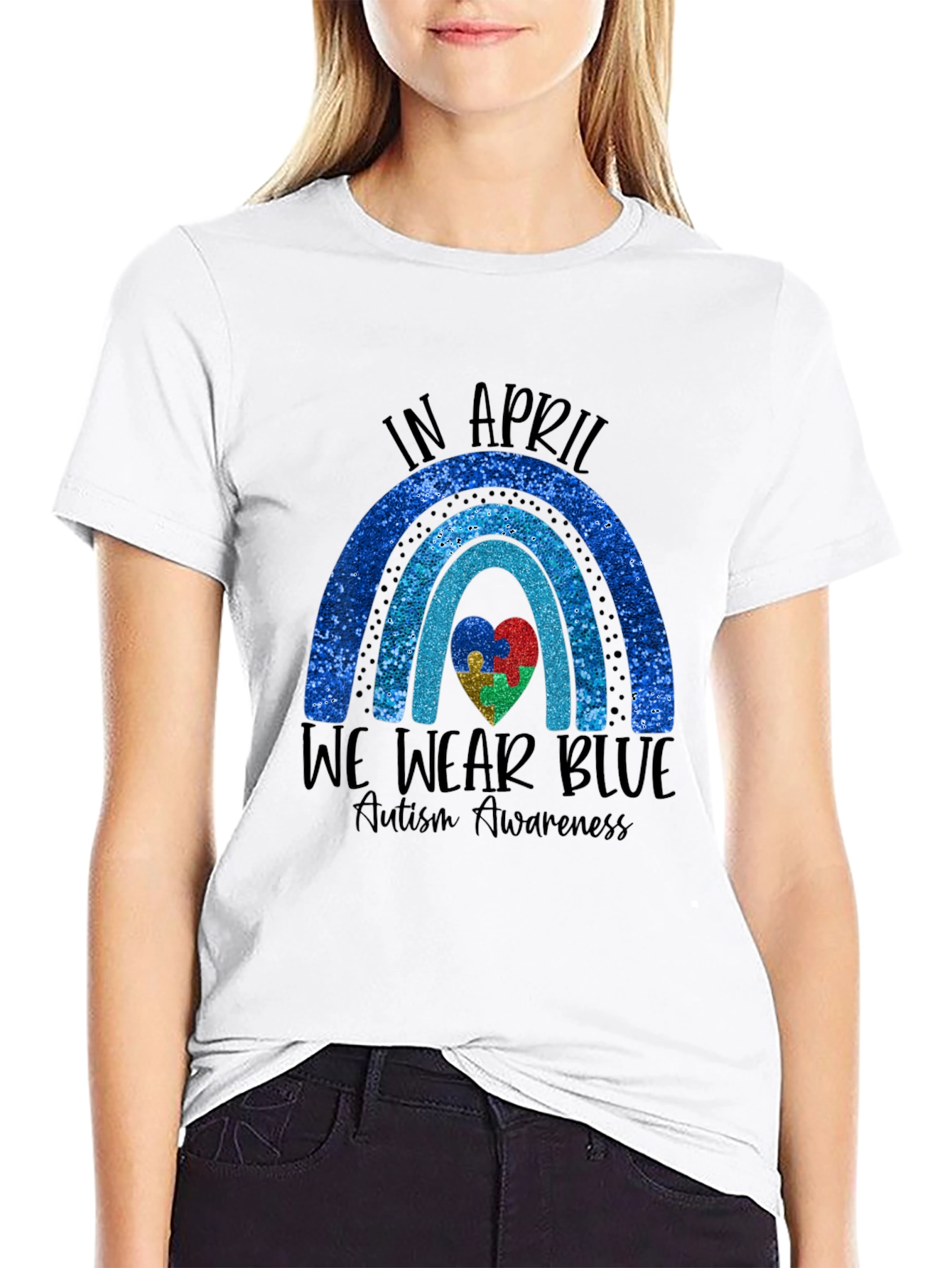 Autism Awareness T-Shirt - In April We Wear Blue