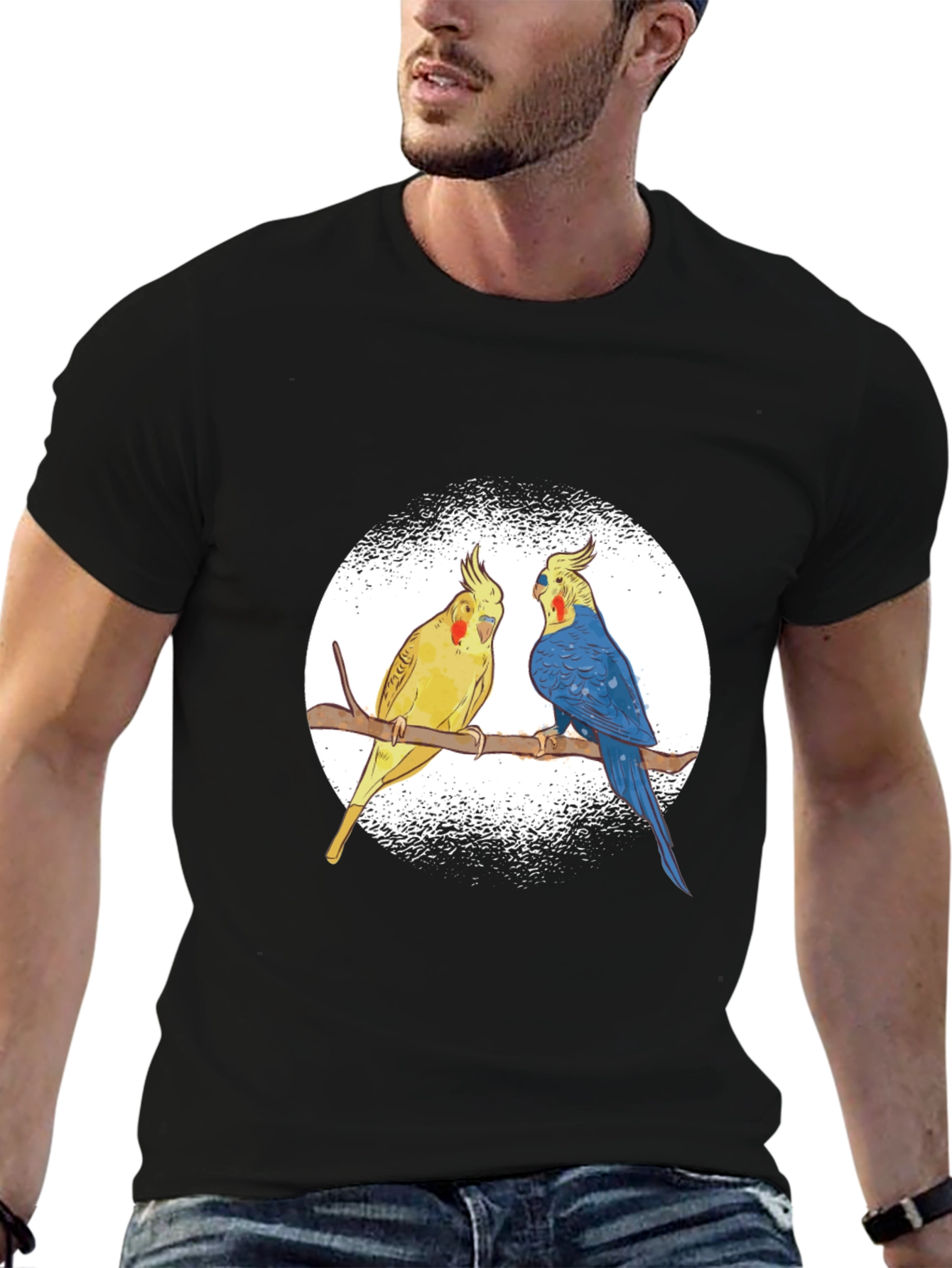Cockatiel Couple T-Shirt - Bird Lover Tee