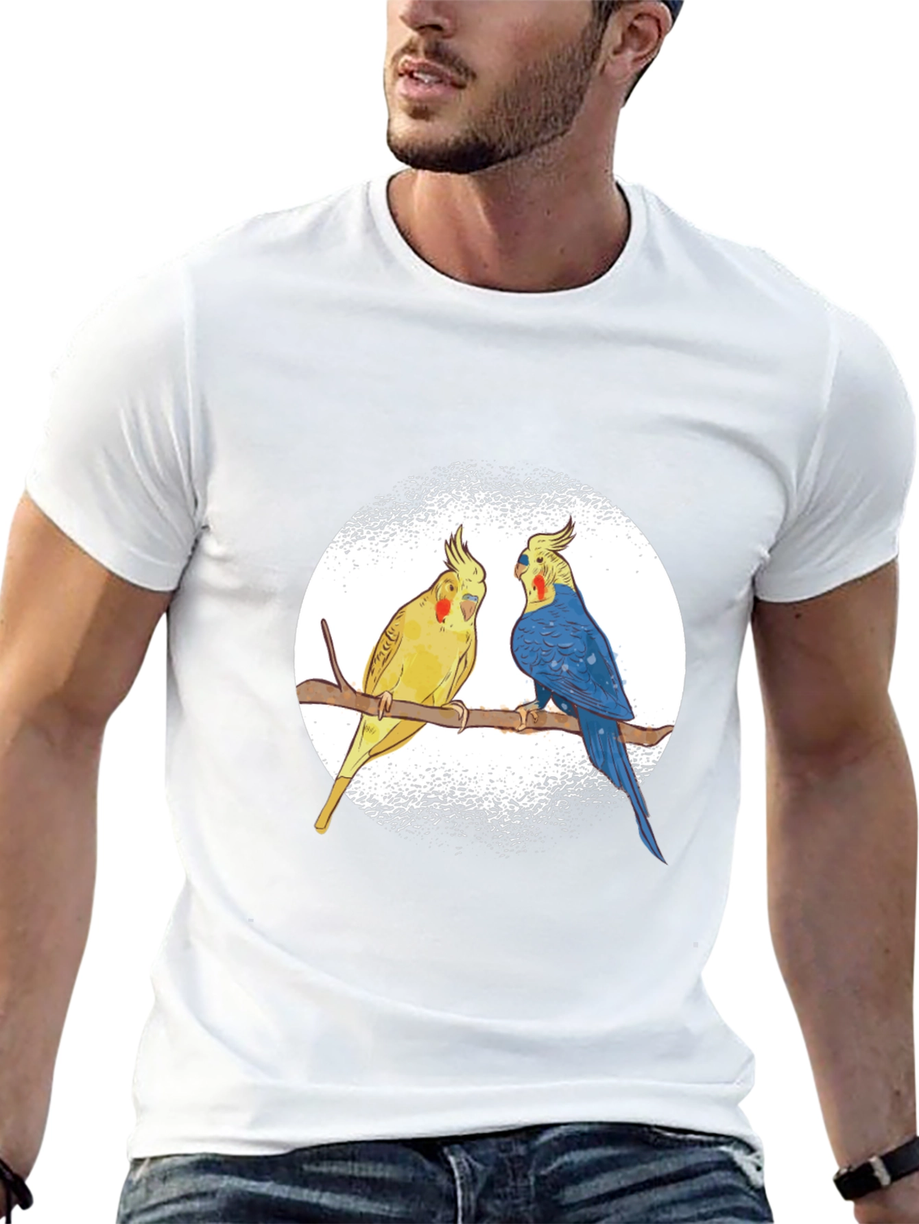 Cockatiel Couple T-Shirt - Bird Lover Tee