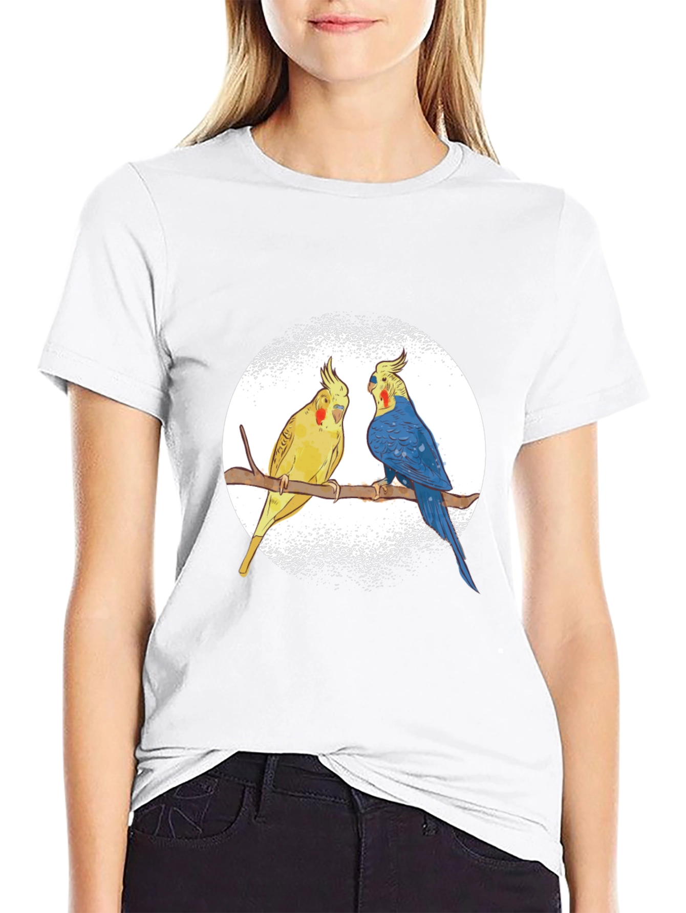 Cockatiel Couple T-Shirt - Bird Lover Tee