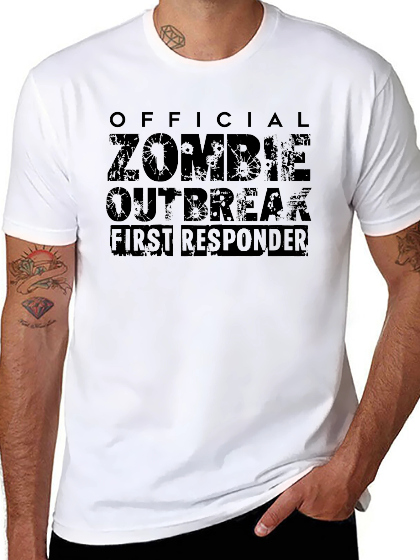 Zombie Outbreak First Responder Graphic T-Shirt
