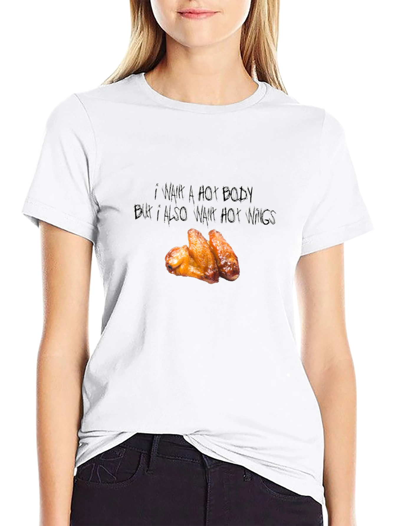 Funny Hot Wings Graphic T-Shirt