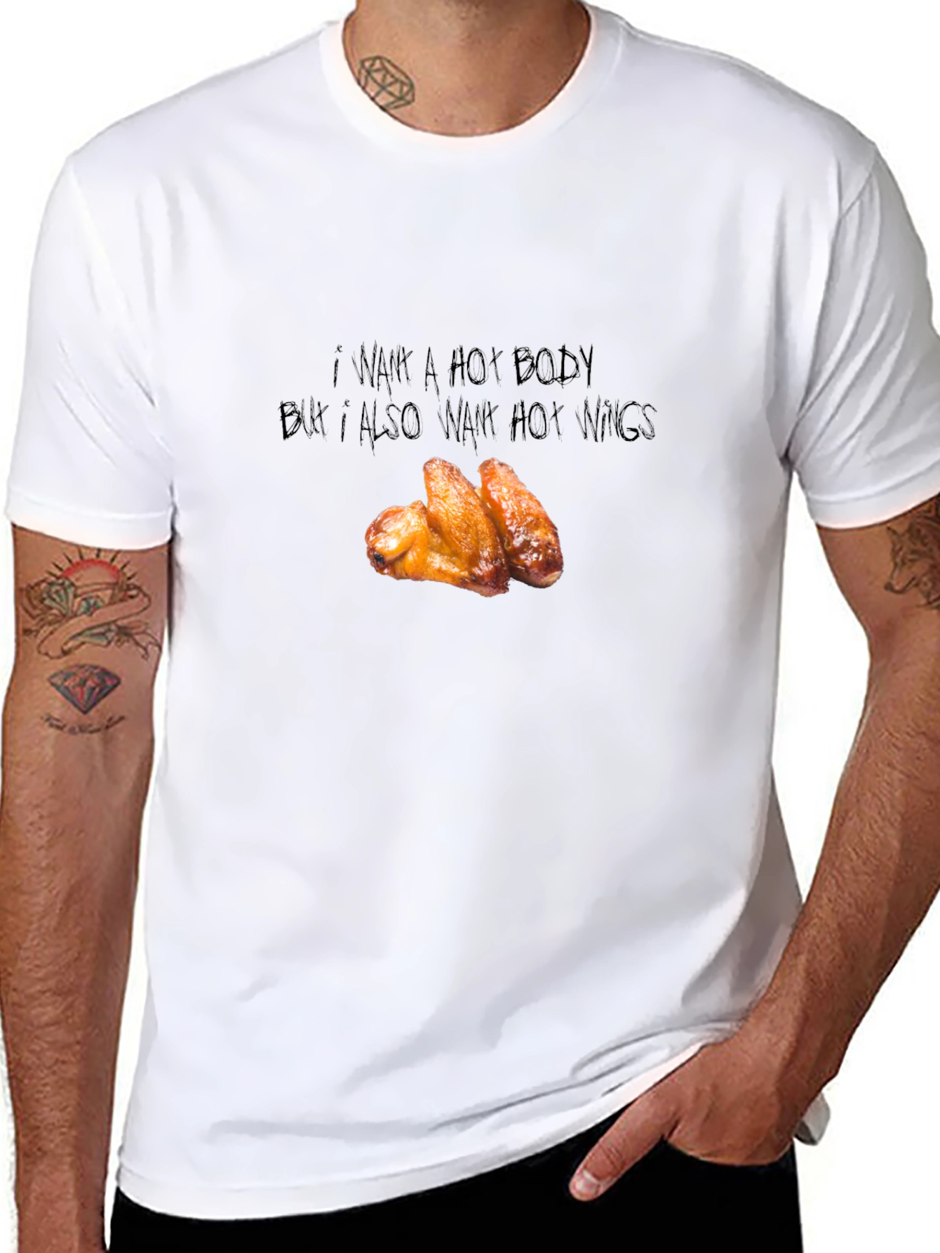 Funny Hot Wings Graphic T-Shirt