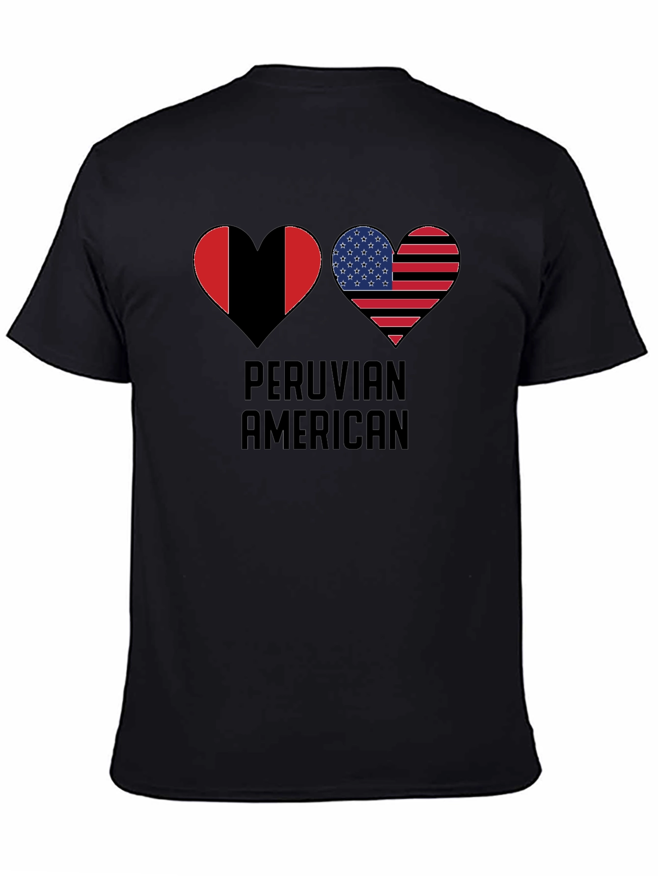 Peruvian American Flag Heart T-Shirt