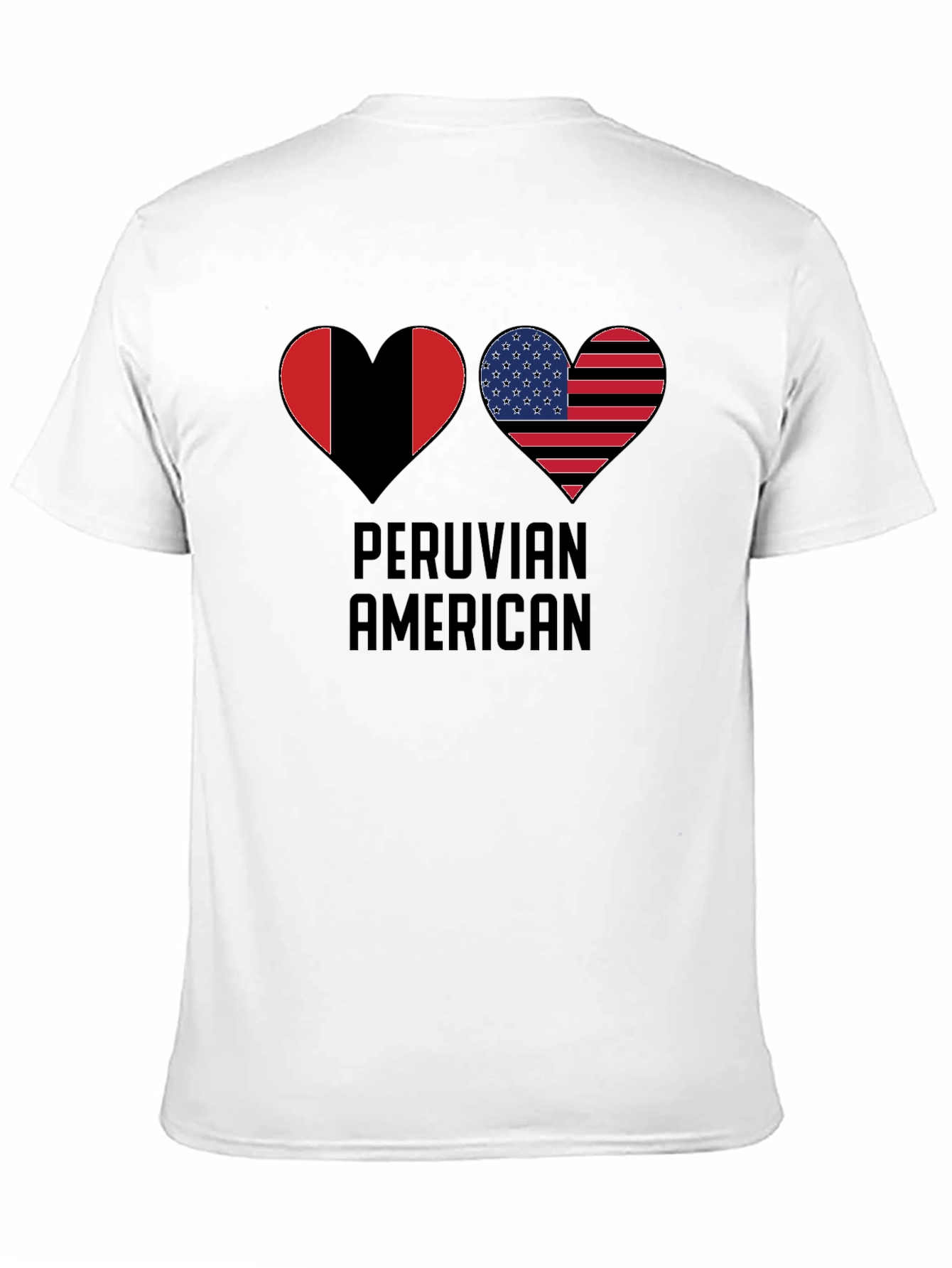 Peruvian American Flag Heart T-Shirt