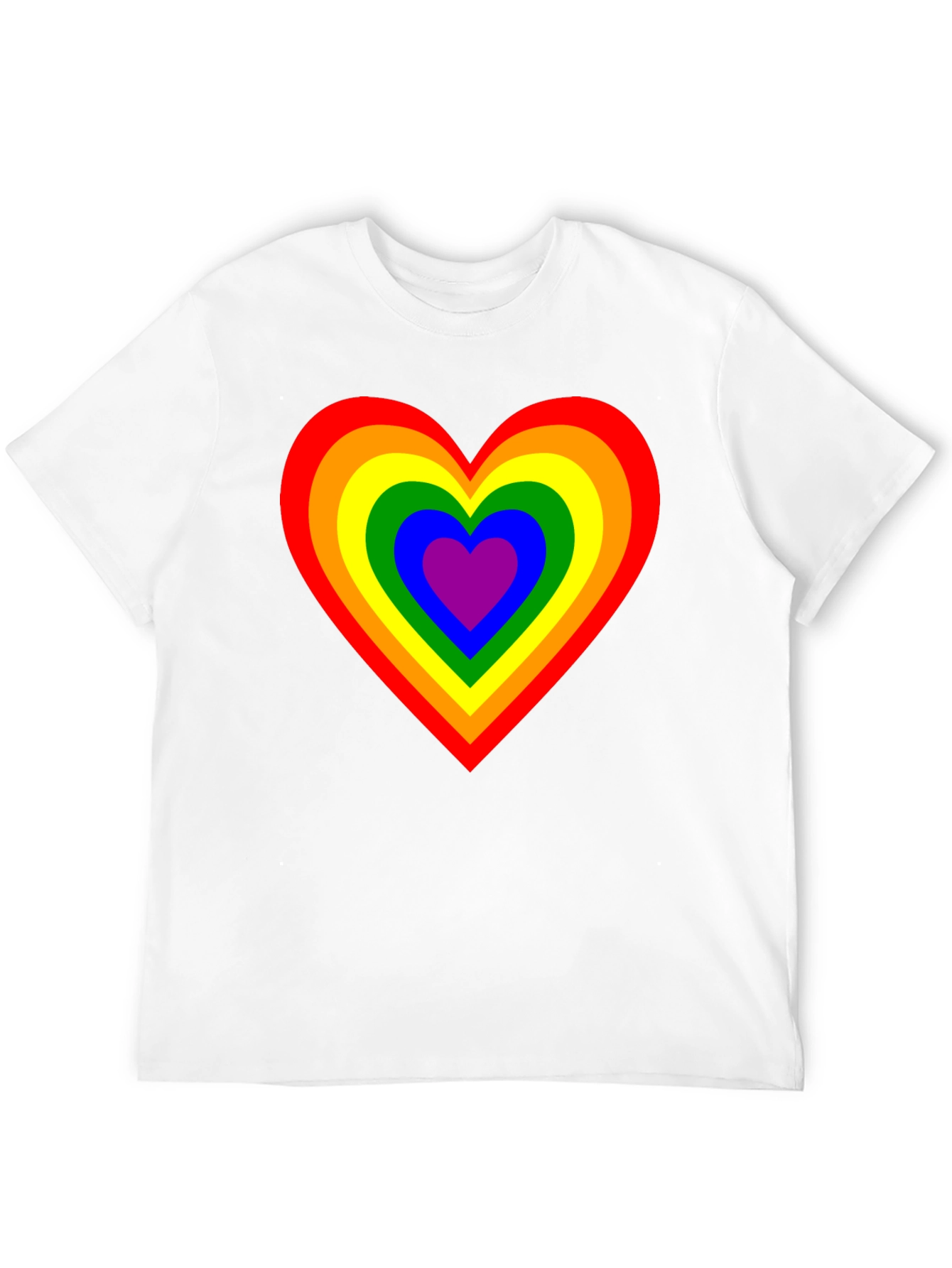 Rainbow Heart Graphic Black T-Shirt