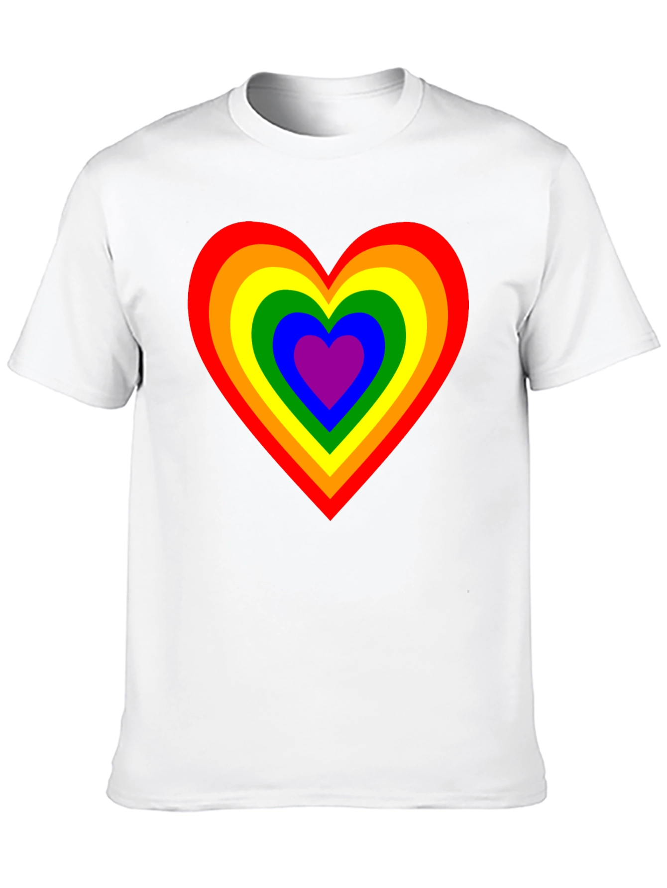Rainbow Heart Graphic Black T-Shirt