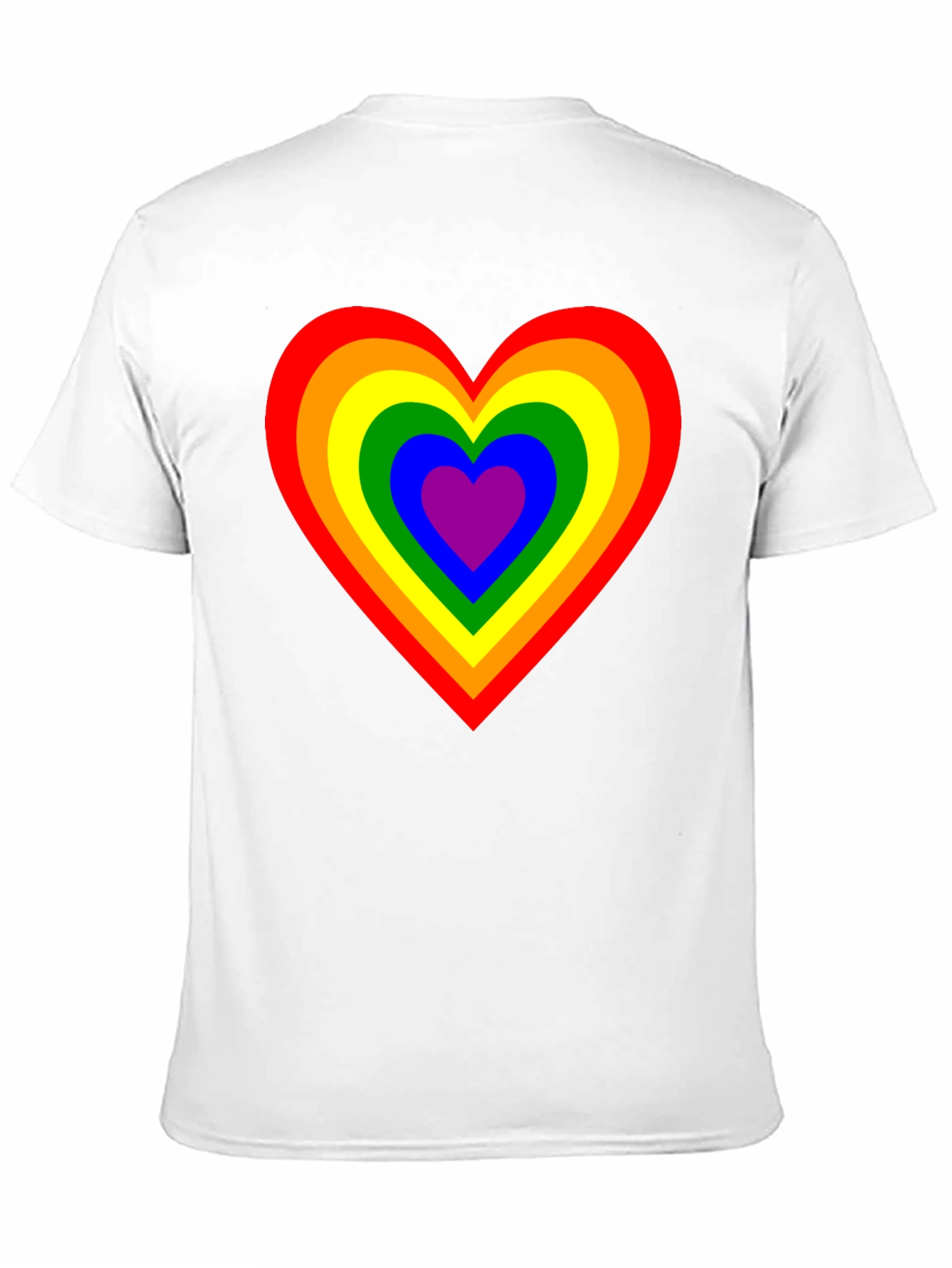 Rainbow Heart Graphic Black T-Shirt
