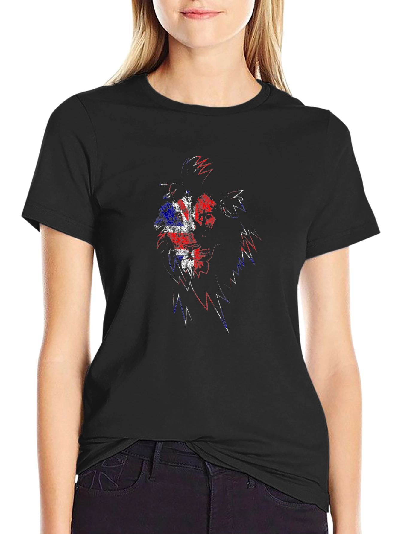Union Jack Lion Black T-Shirt