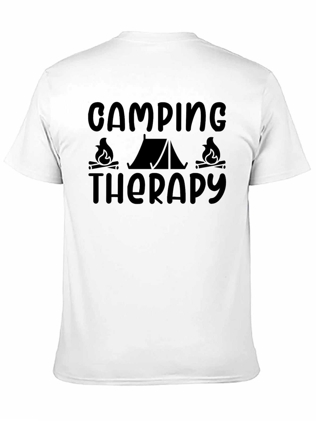 Camping Therapy T-Shirt - Black Unisex