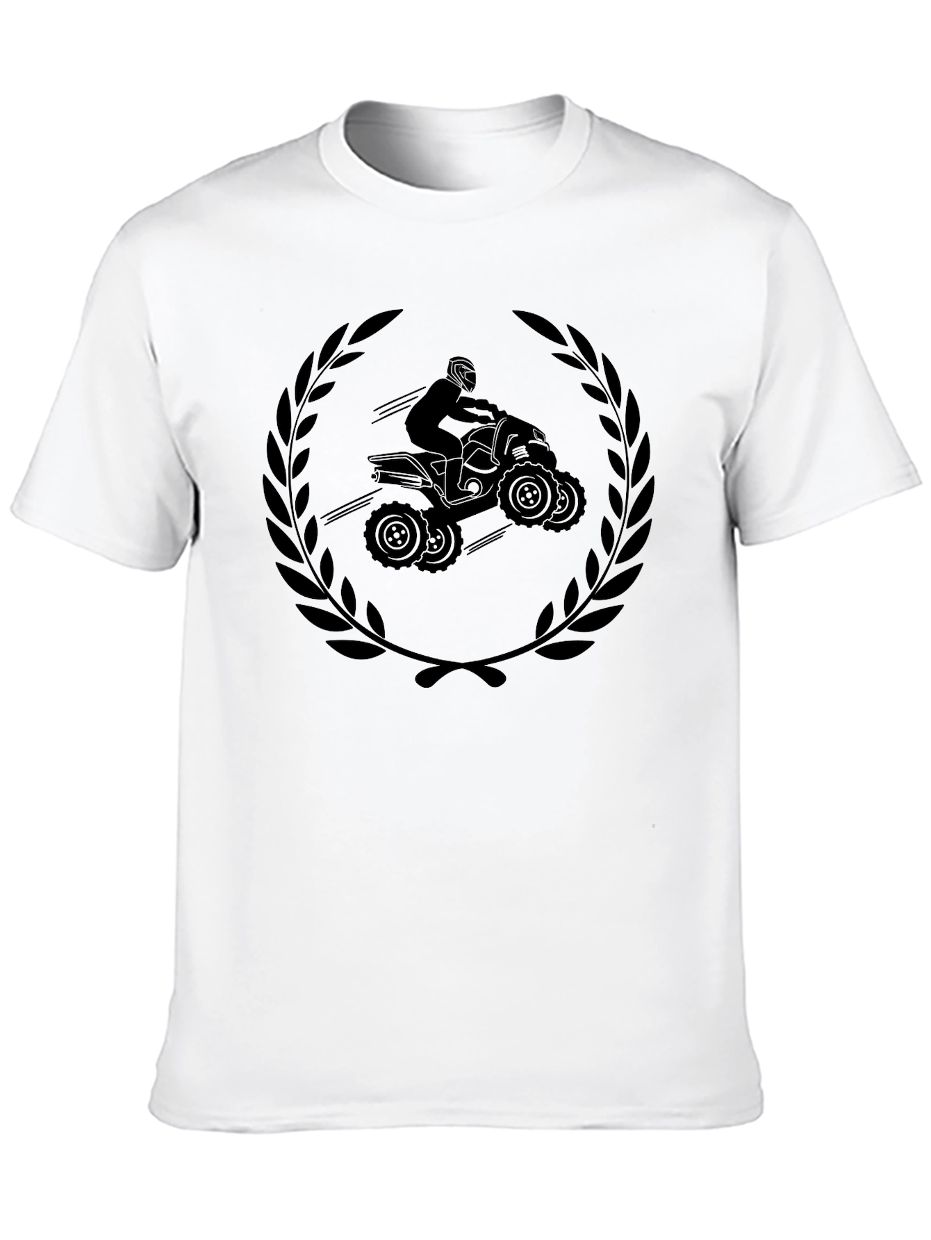 ATV Rider Graphic Tee - Black Cotton T-Shirt