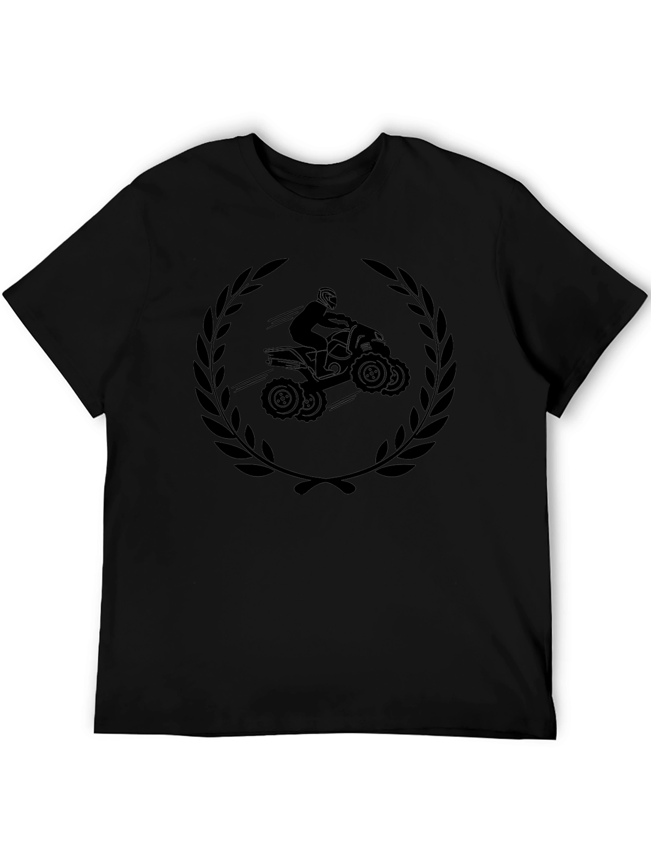 ATV Rider Graphic Tee - Black Cotton T-Shirt