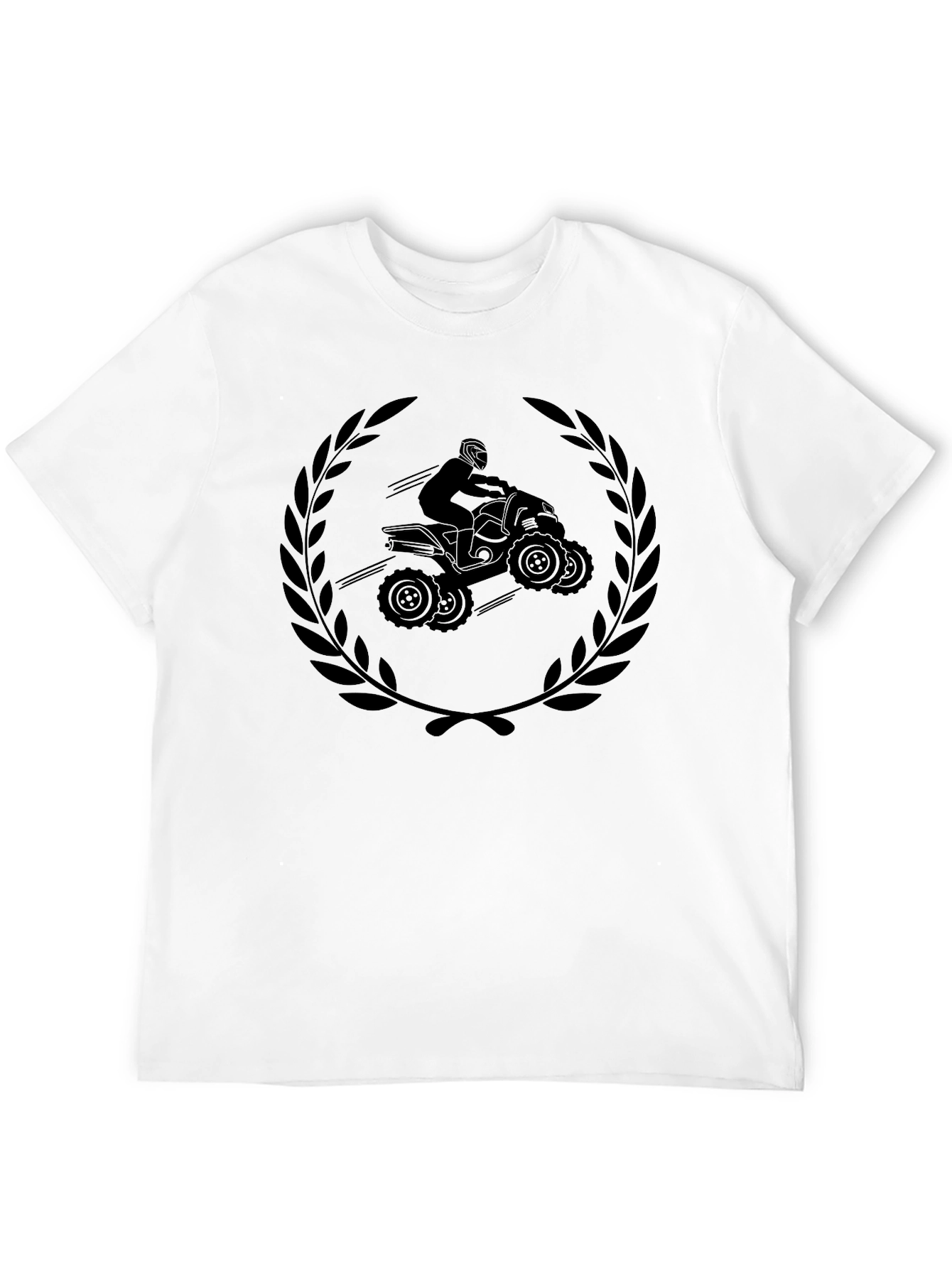 ATV Rider Graphic Tee - Black Cotton T-Shirt