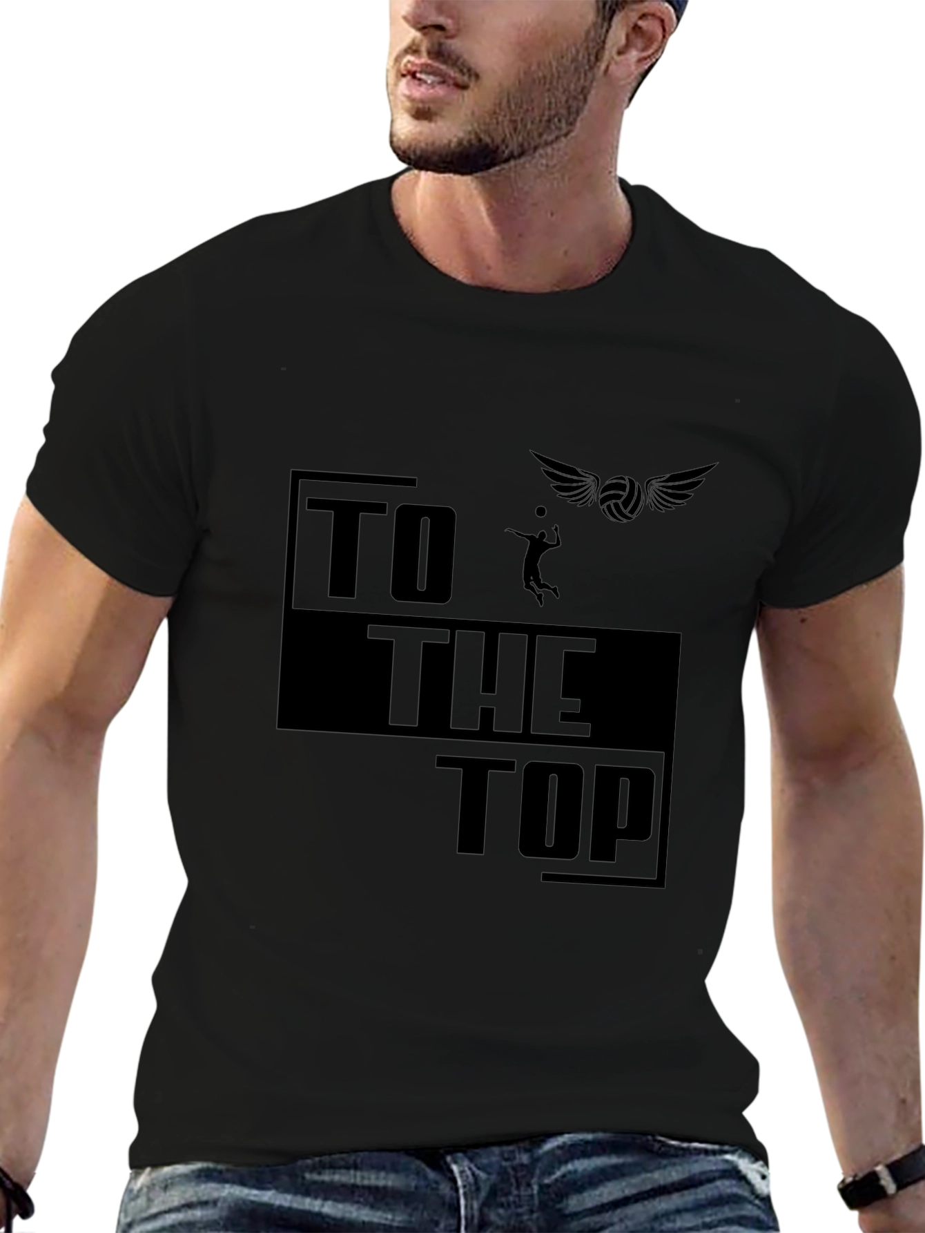 Volleyball Graphic T-Shirt - To The Top