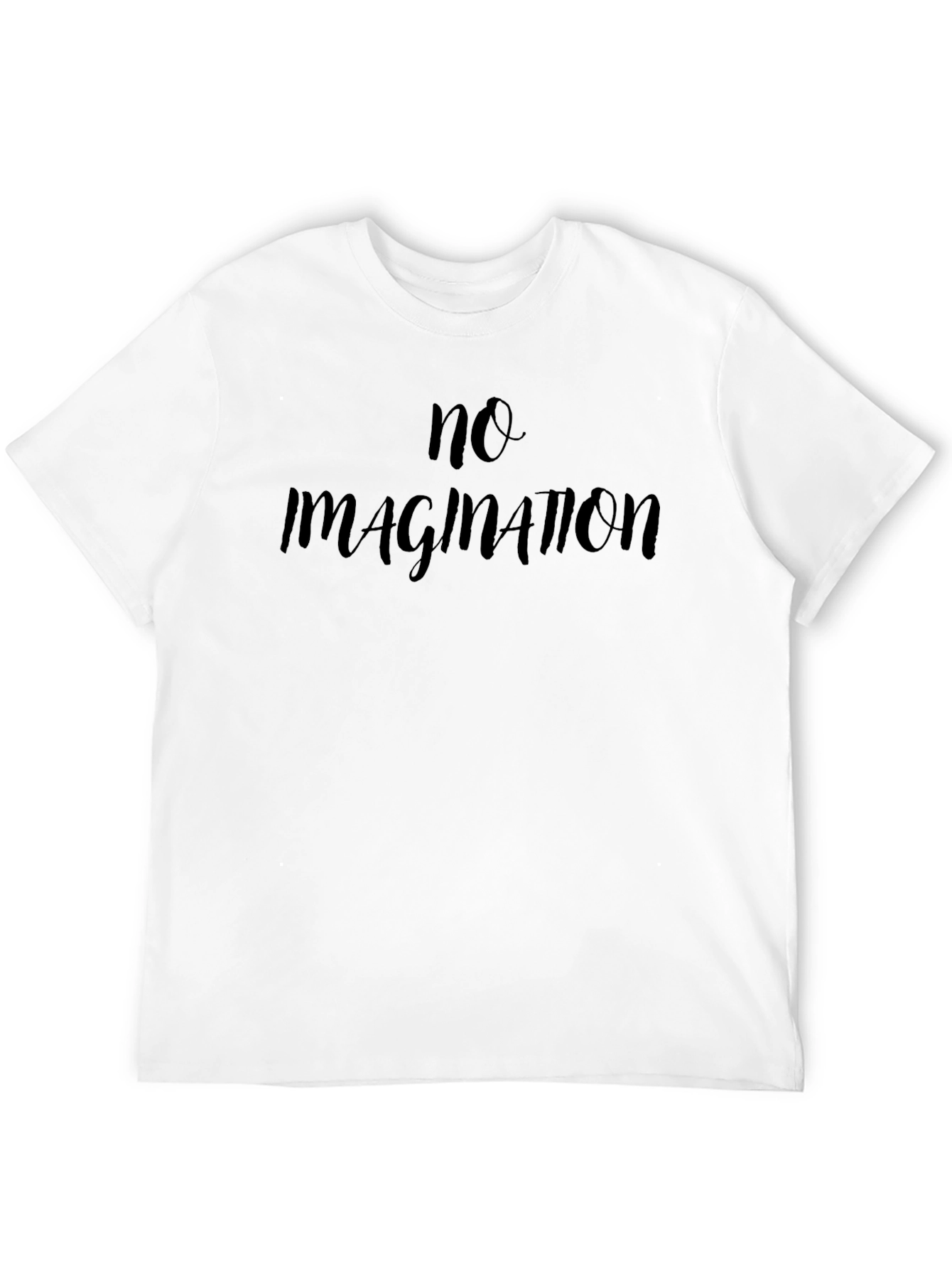 No Imagination Black T-Shirt Graphic Tee