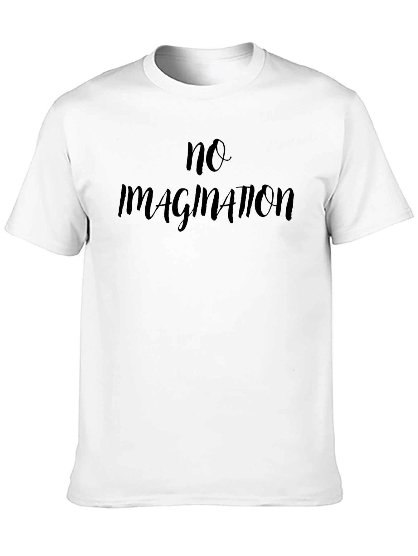 No Imagination Black T-Shirt Graphic Tee